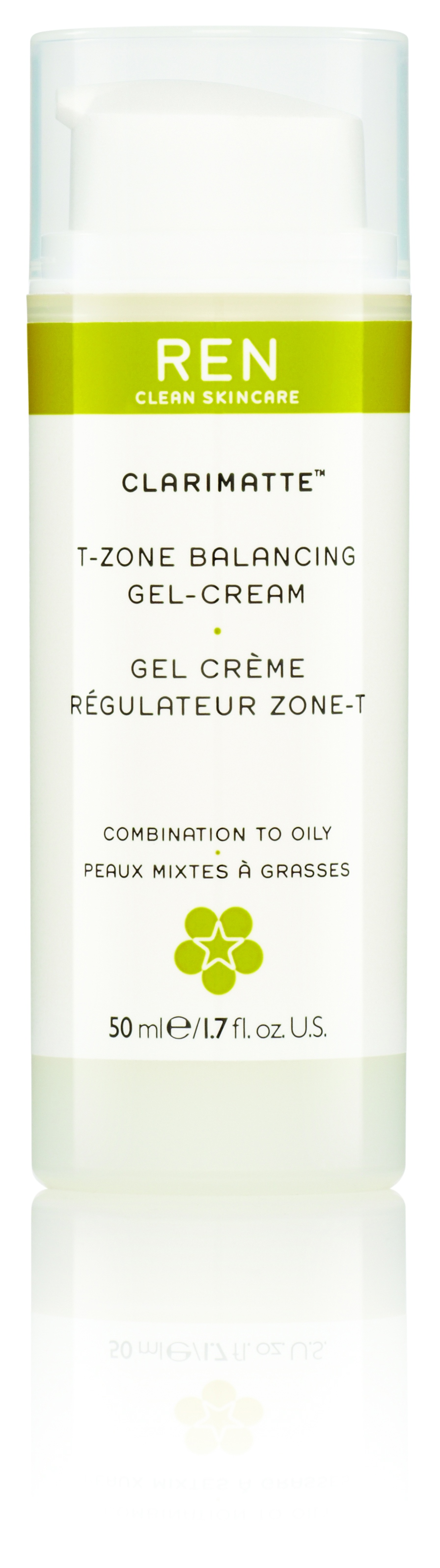 REN Clarimatte t-zone Balancing gelcream, 50 ml