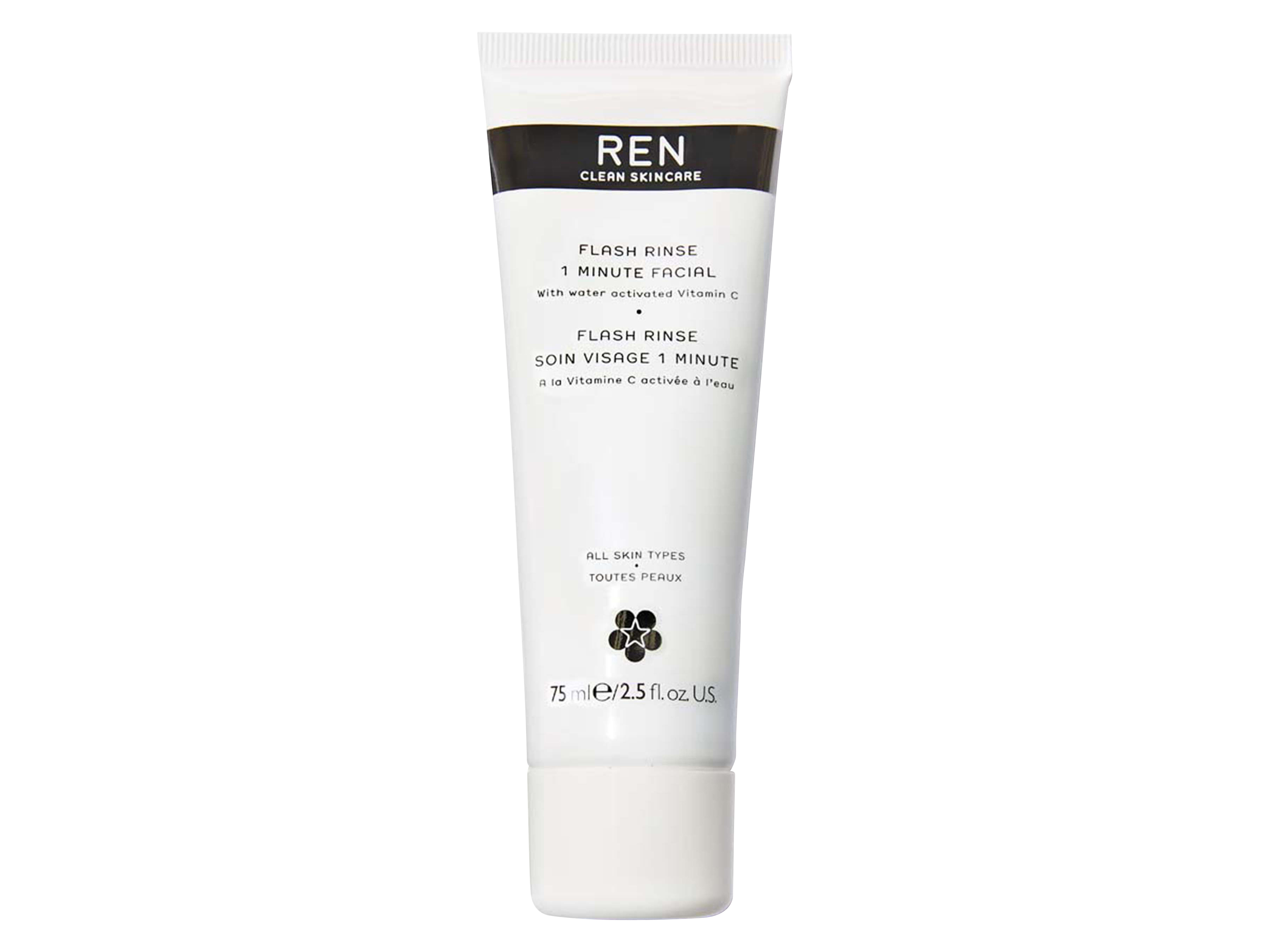 REN Flash Rinse 1 Minute Facial, 75 ml