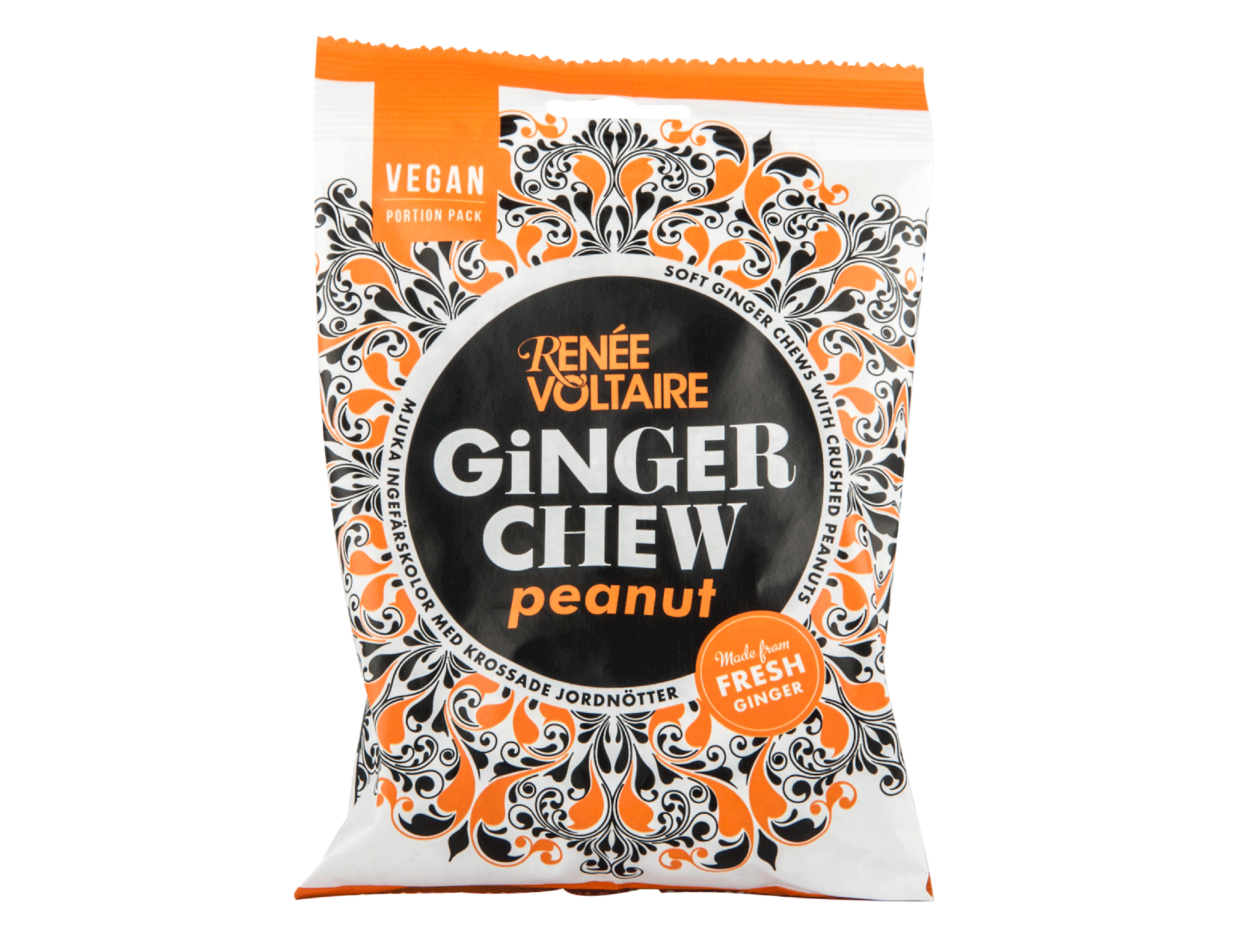 Renée Voltaire Ginger Chew Peanøtt, 120 gram