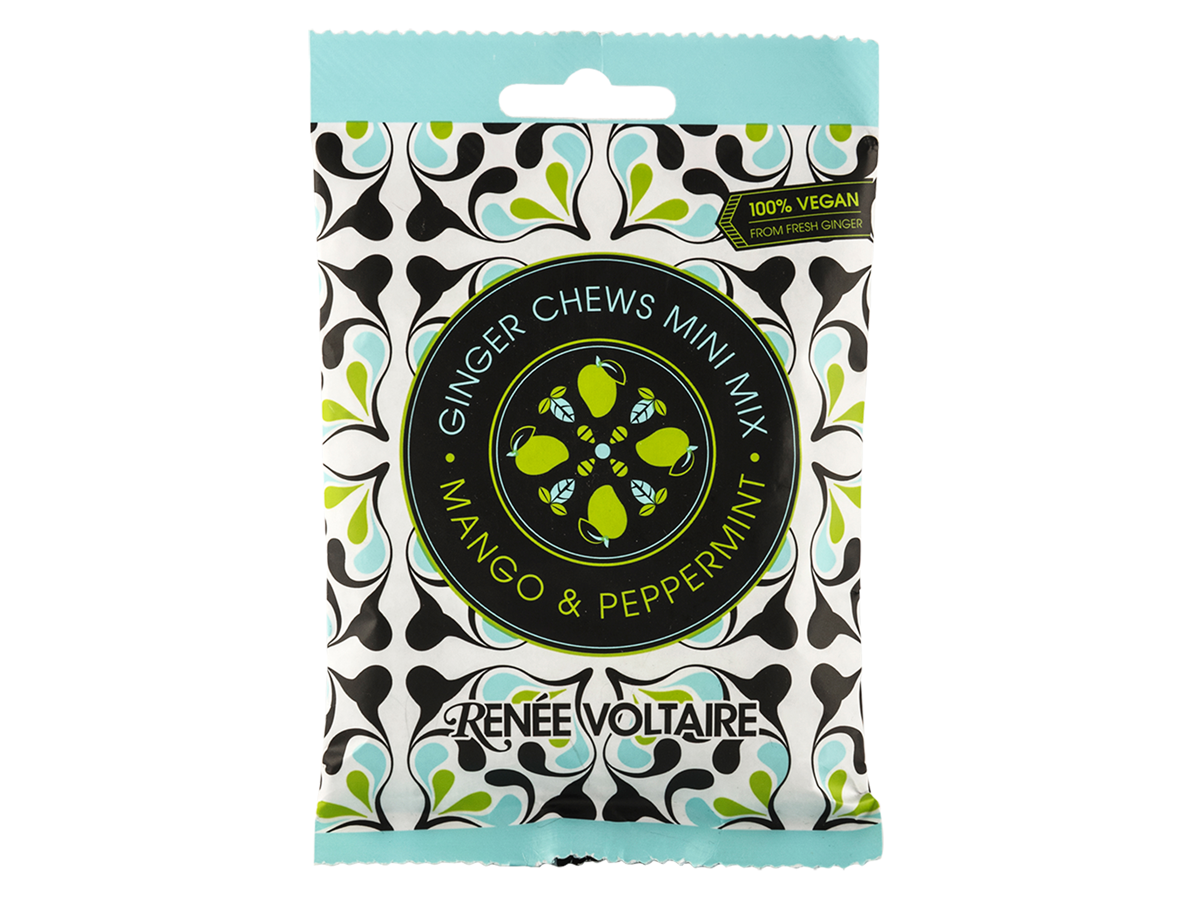 Renée Voltaire Ginger Chews Mini Mix Mango & Peppermint, 48 gram