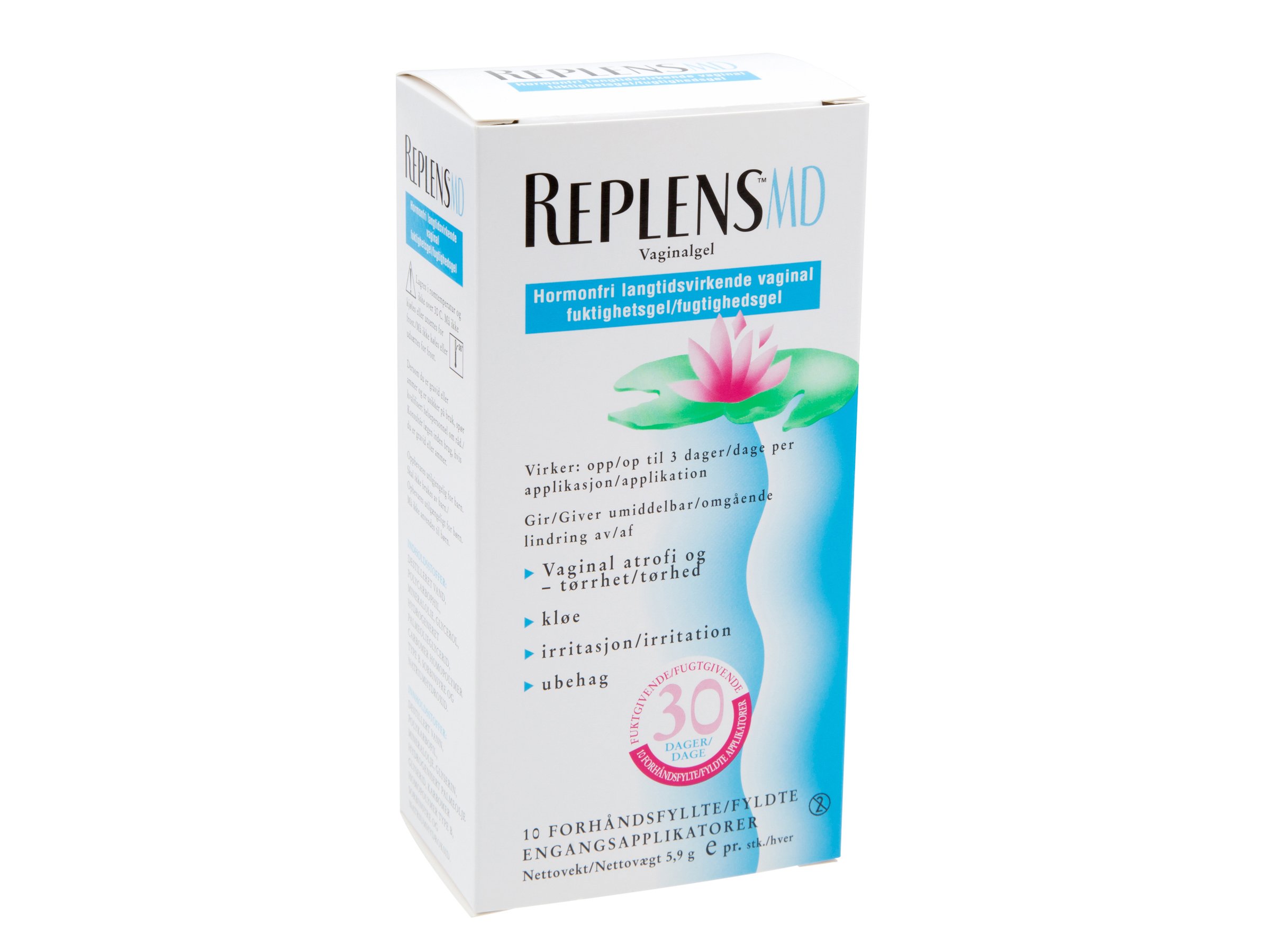 Replens Md hormonfri vaginalgel, 10 stk