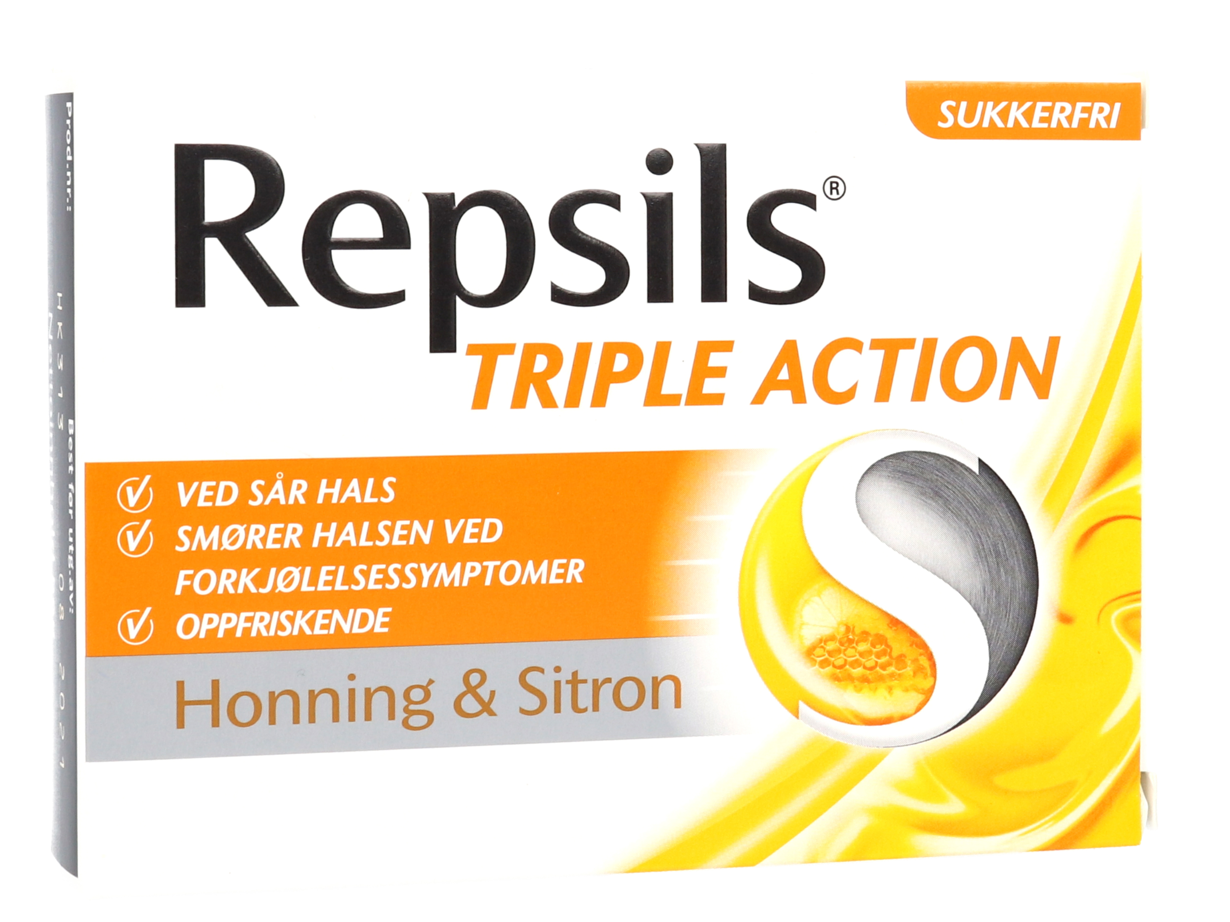 Repsils Triple Action Honning & Sitron, 24 stk.