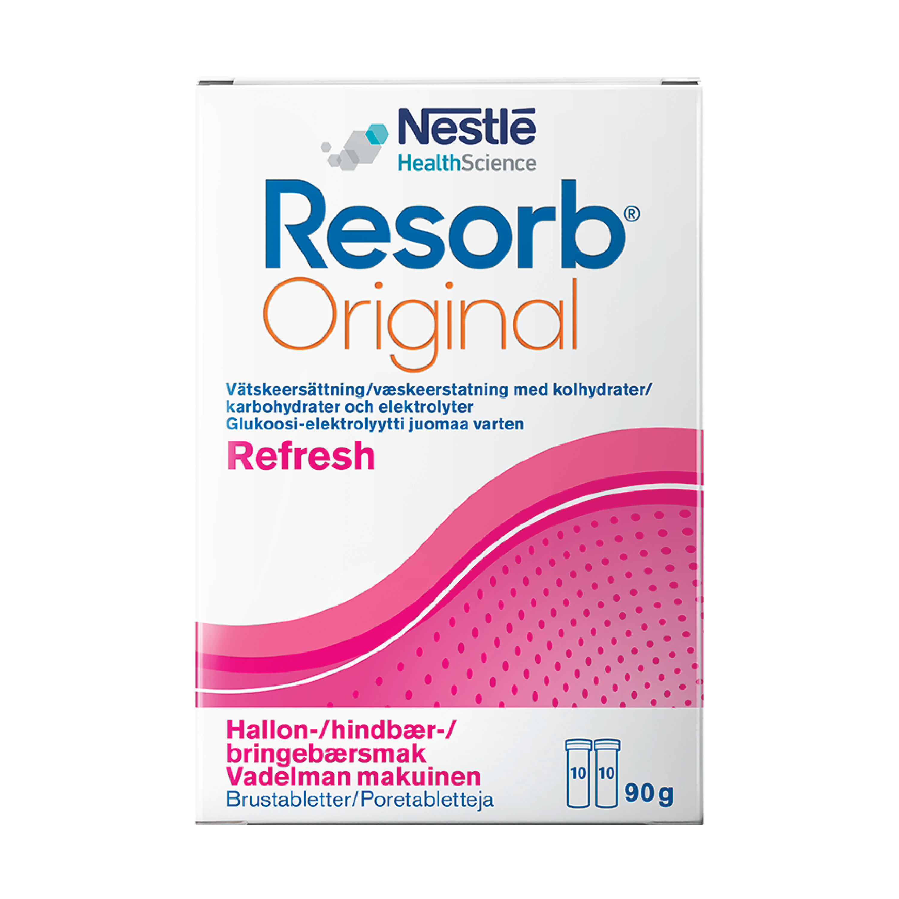 Resorb Original Refresh Brusetabletter, Bringebærsmak, 2 x 10 stk.