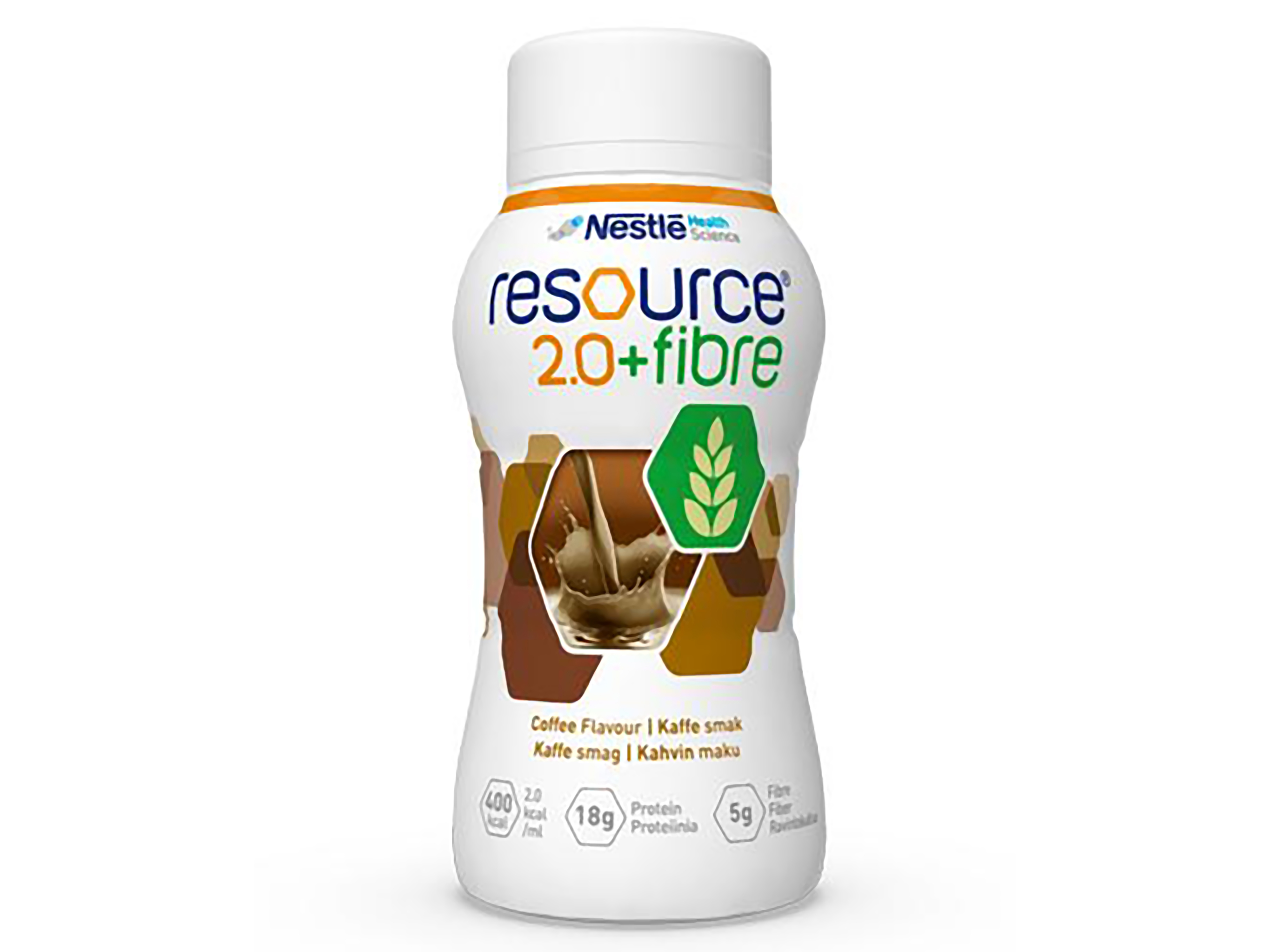 Resource 2,0 + Fibre næringsdrikk kaffe, 4x200 ml