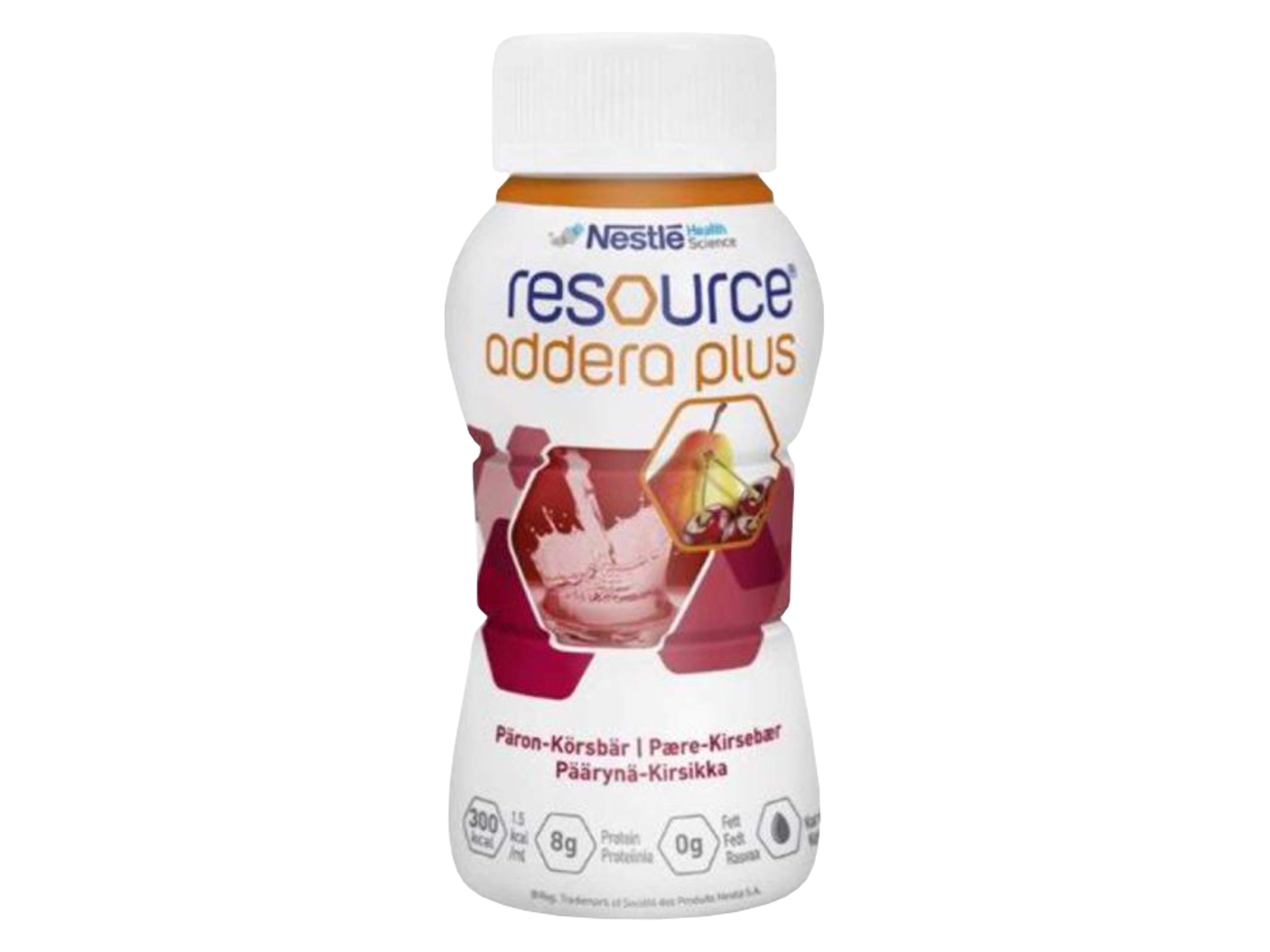 Resource Addera plus næringstilskudd, Pære og kirsebær, 4x200 ml
