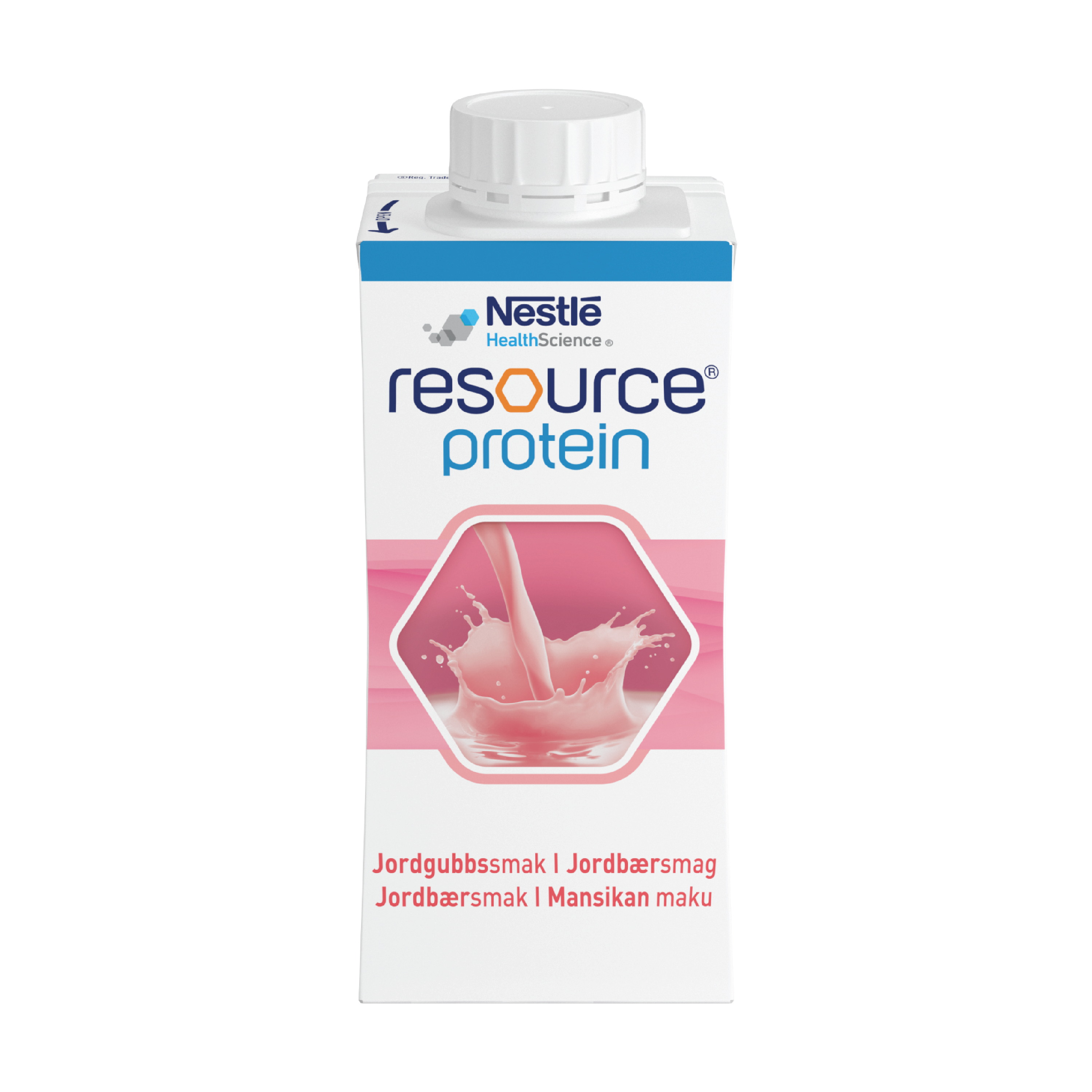 Resource Protein, fullverdig proteinrik næringdrikk, Jordbær, 4x200 ml