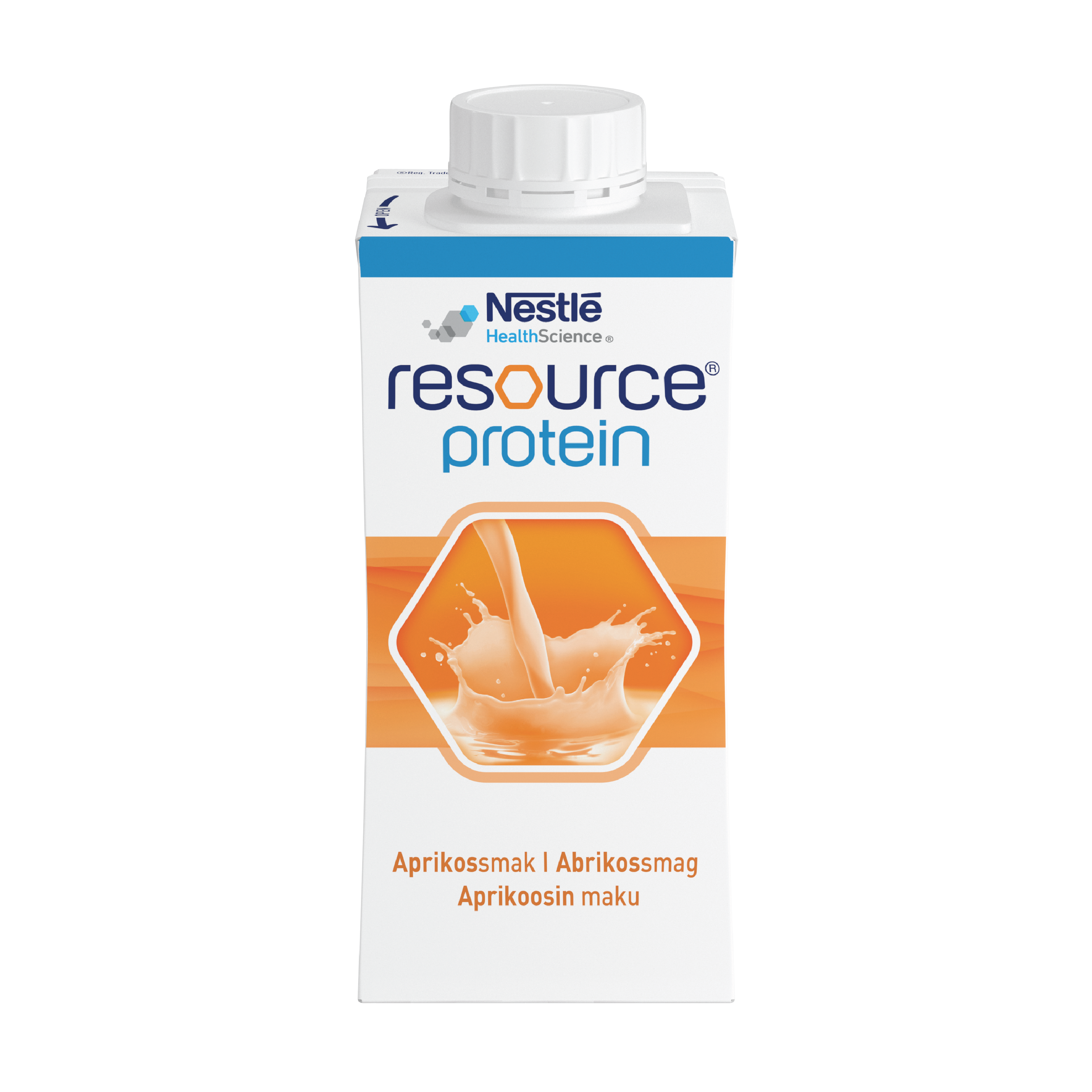 Resource Protein, fullverdig proteinrik næringsdrikk, Aprikos, 4x200 ml