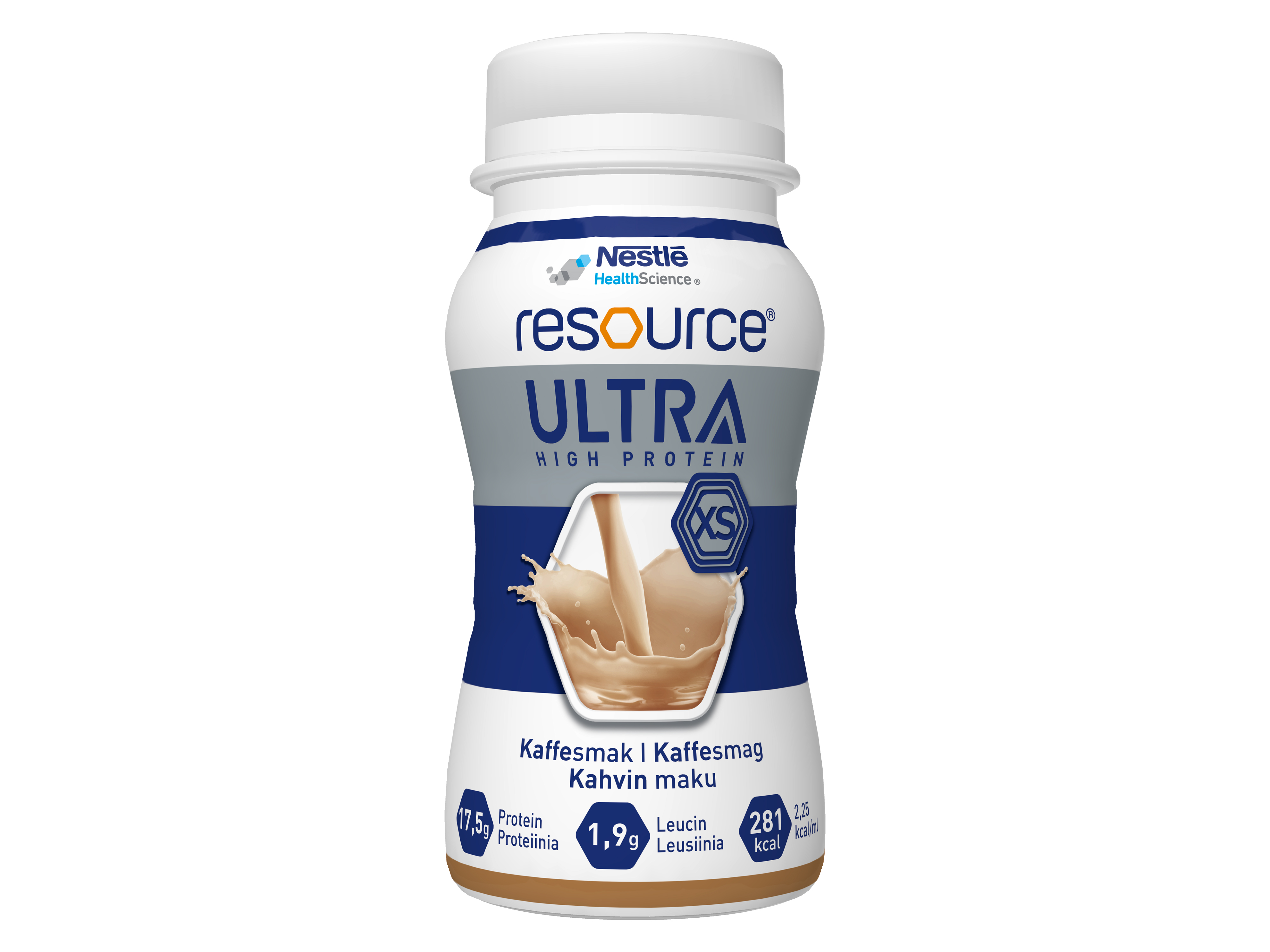 Resource Ultra, Ekstra enerig- og proteinrik næringstilskudd, Kaffe, 4x125 ml