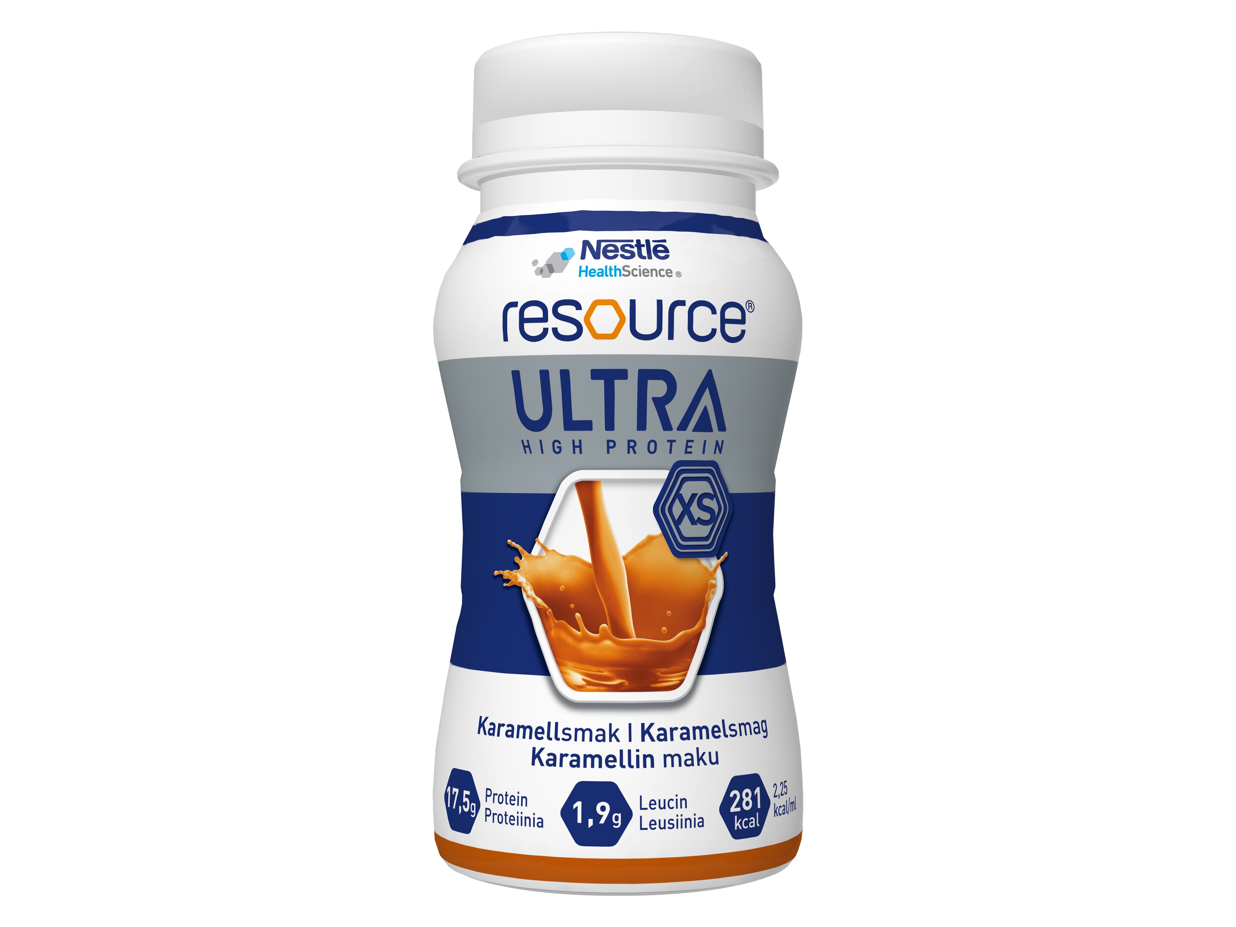 Resource Ultra, Ekstra enerig- og proteinrik næringstilskudd, Karamell, 4x125 ml