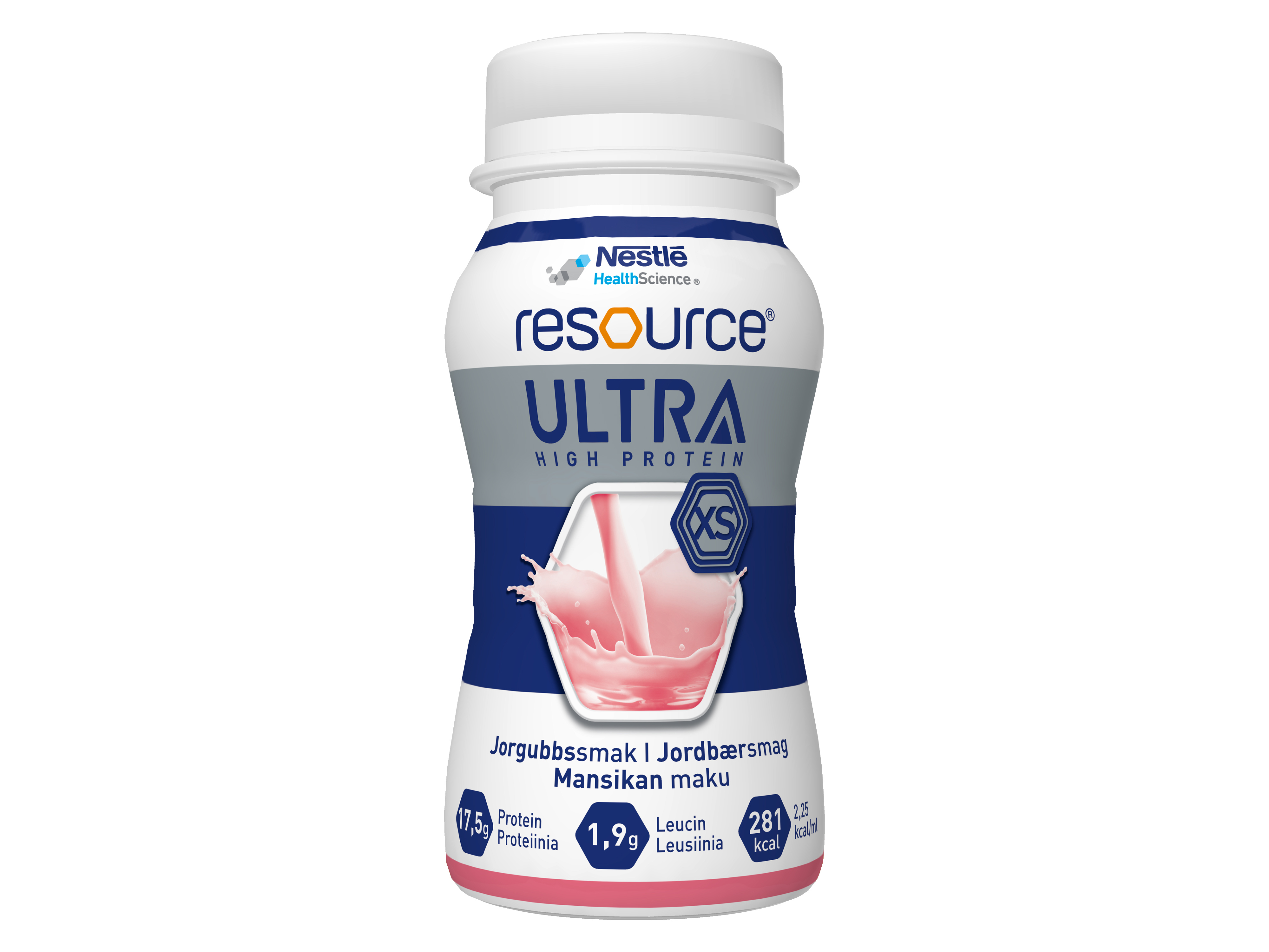 Resource Ultra Næringstilskudd jordbær, 4x125 ml