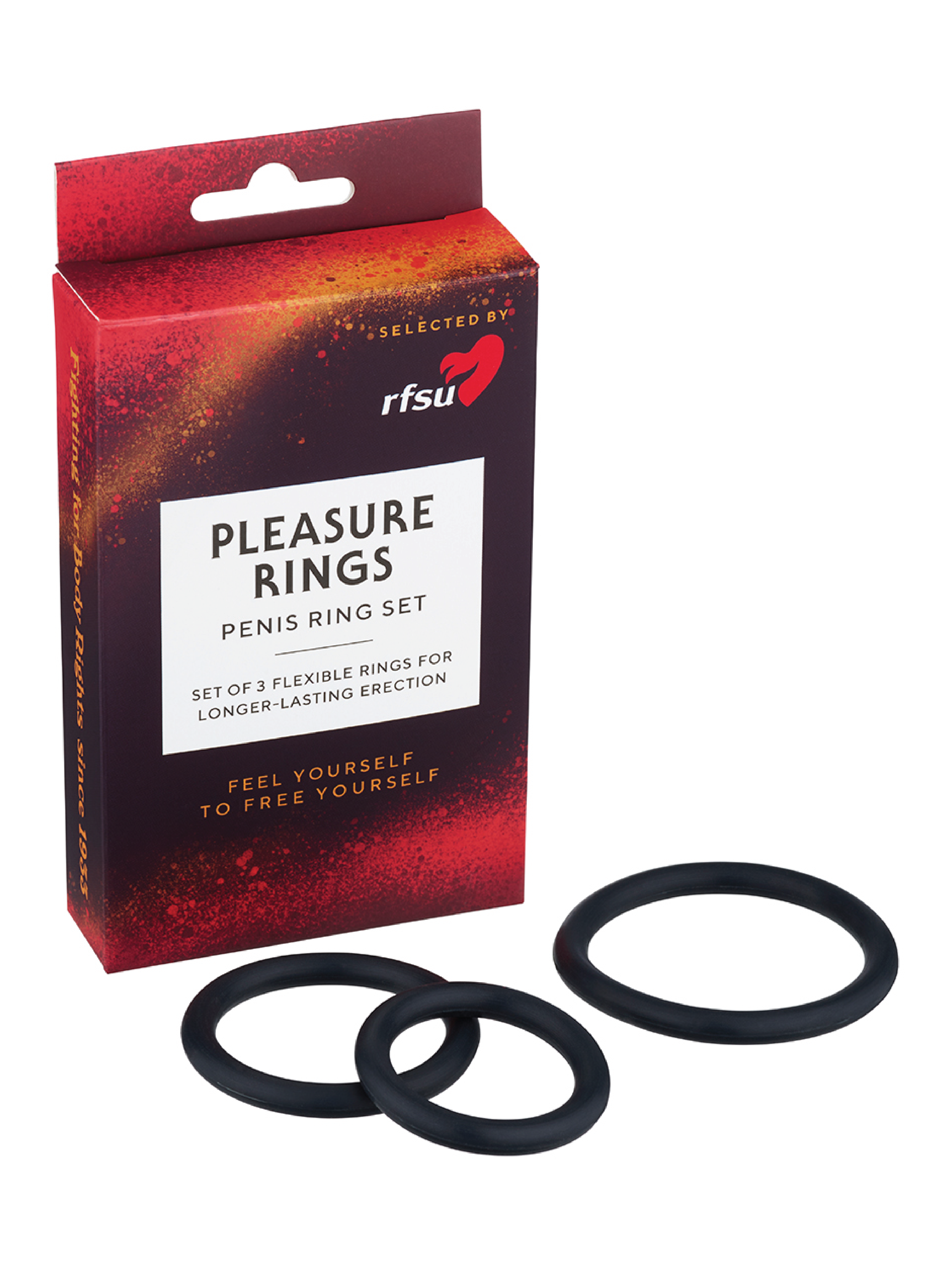 Rfsu Pleasure Rings Penisringer, 3 stk.