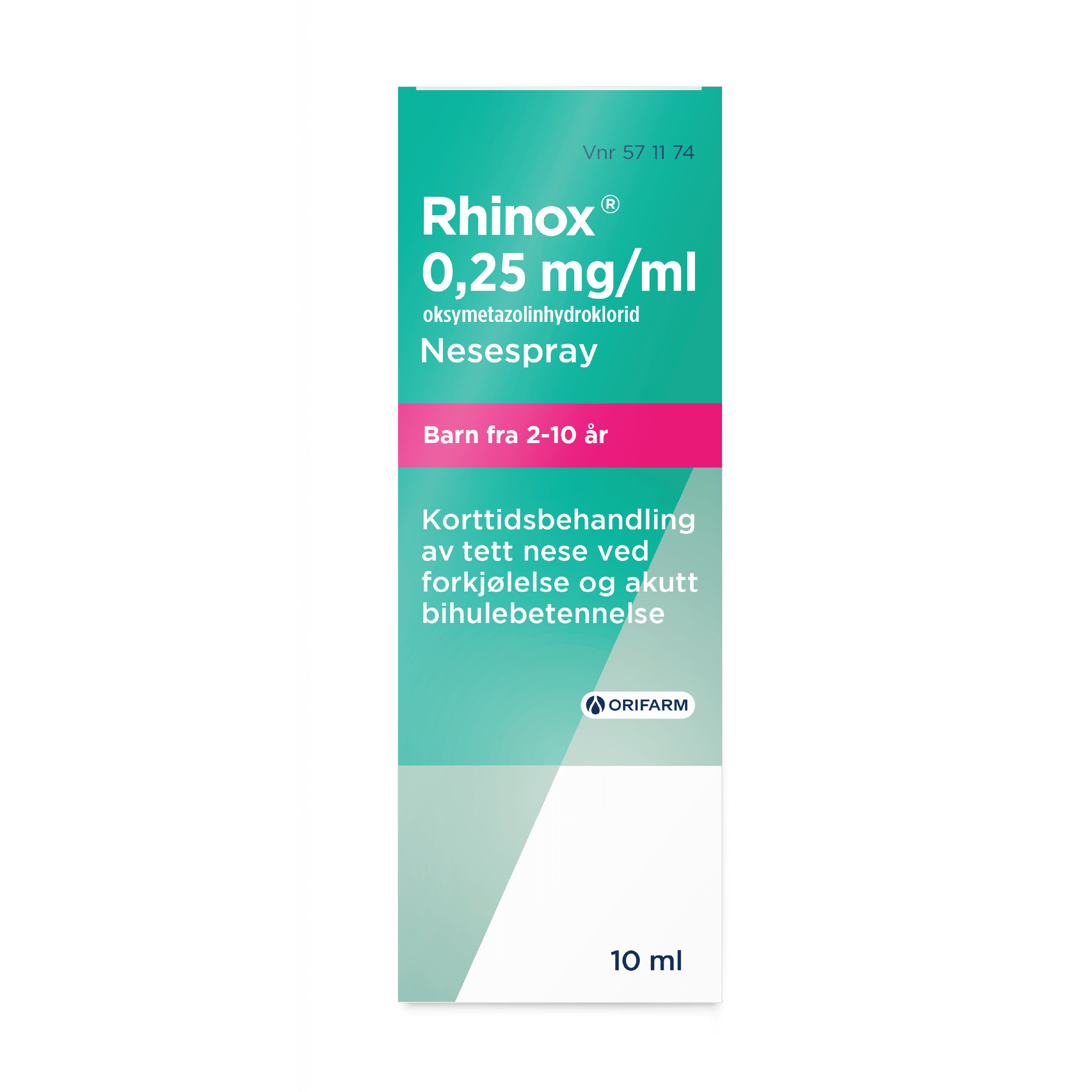 Rhinox Nesespray 0,25mg/ml, 10 ml