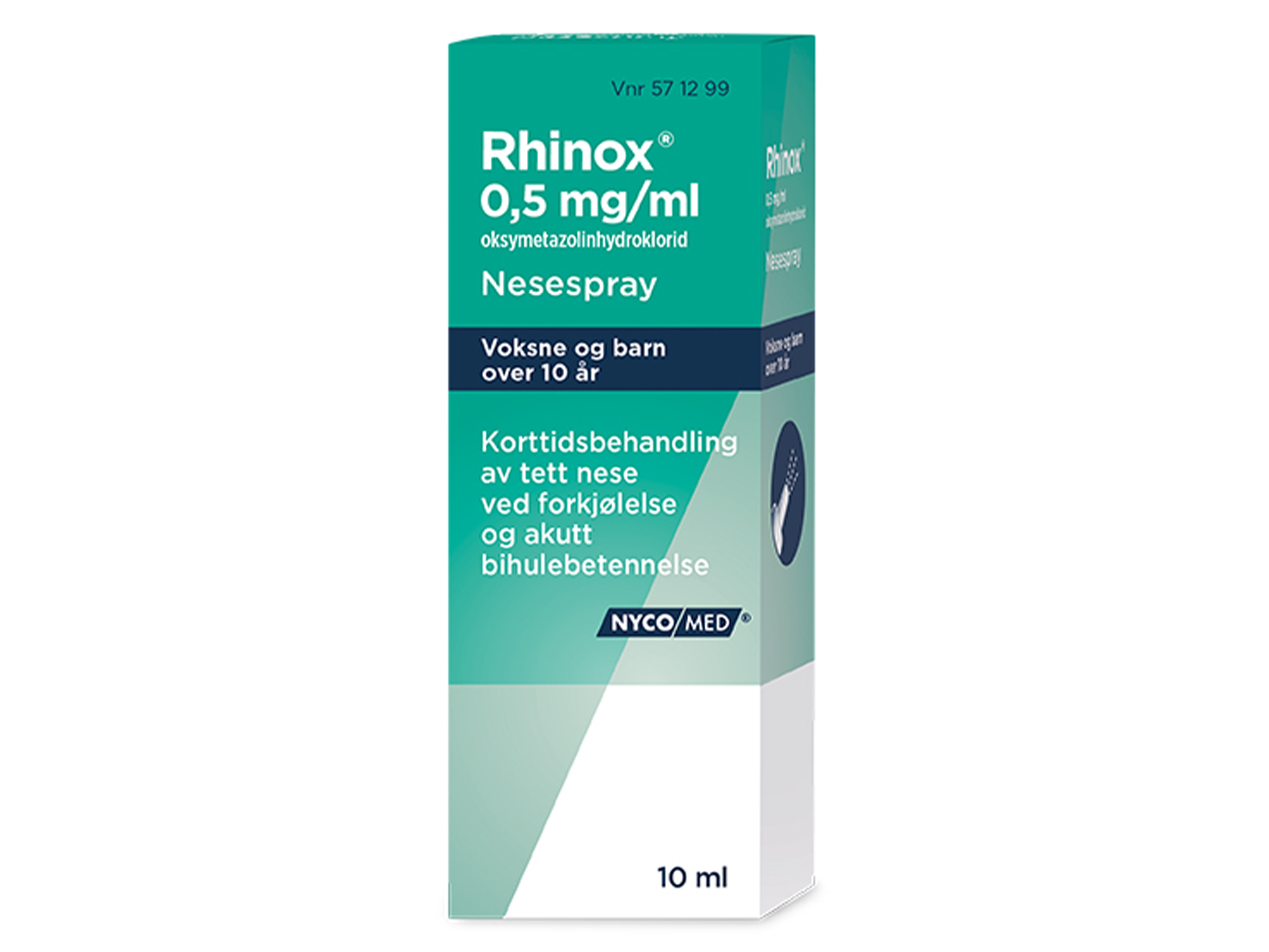 Rhinox Nesespray 0,5mg/ml, 0,5 mg/ml til voksen, 10 ml