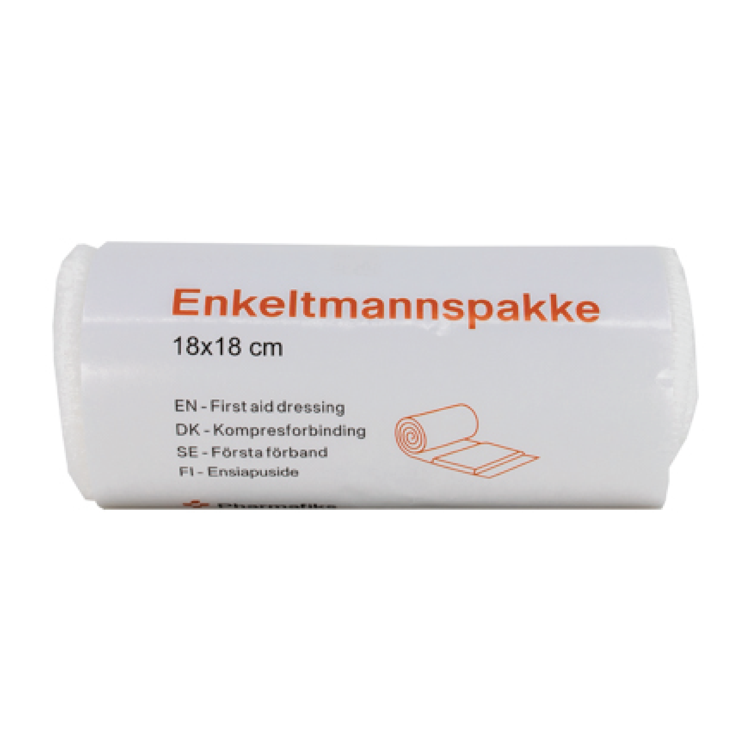 Røde Kors Førstehjelp Enkeltmannspakke, 18 x 18 cm, 1 stk.