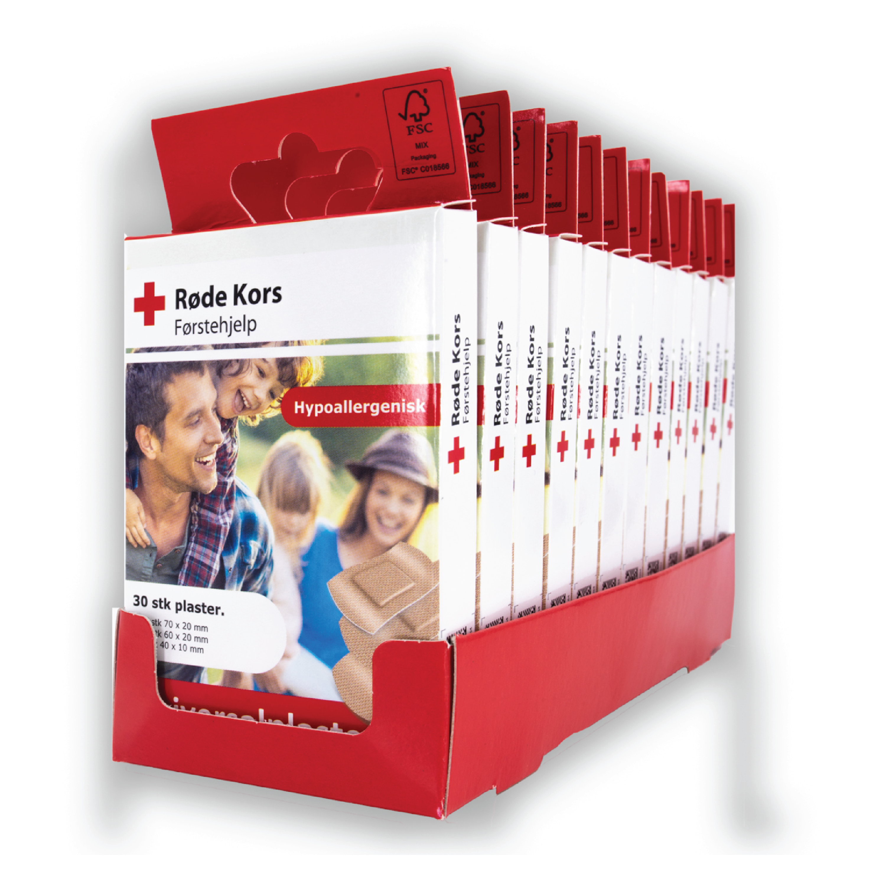 Røde Kors Førstehjelp Universalplaster, 30 stk.