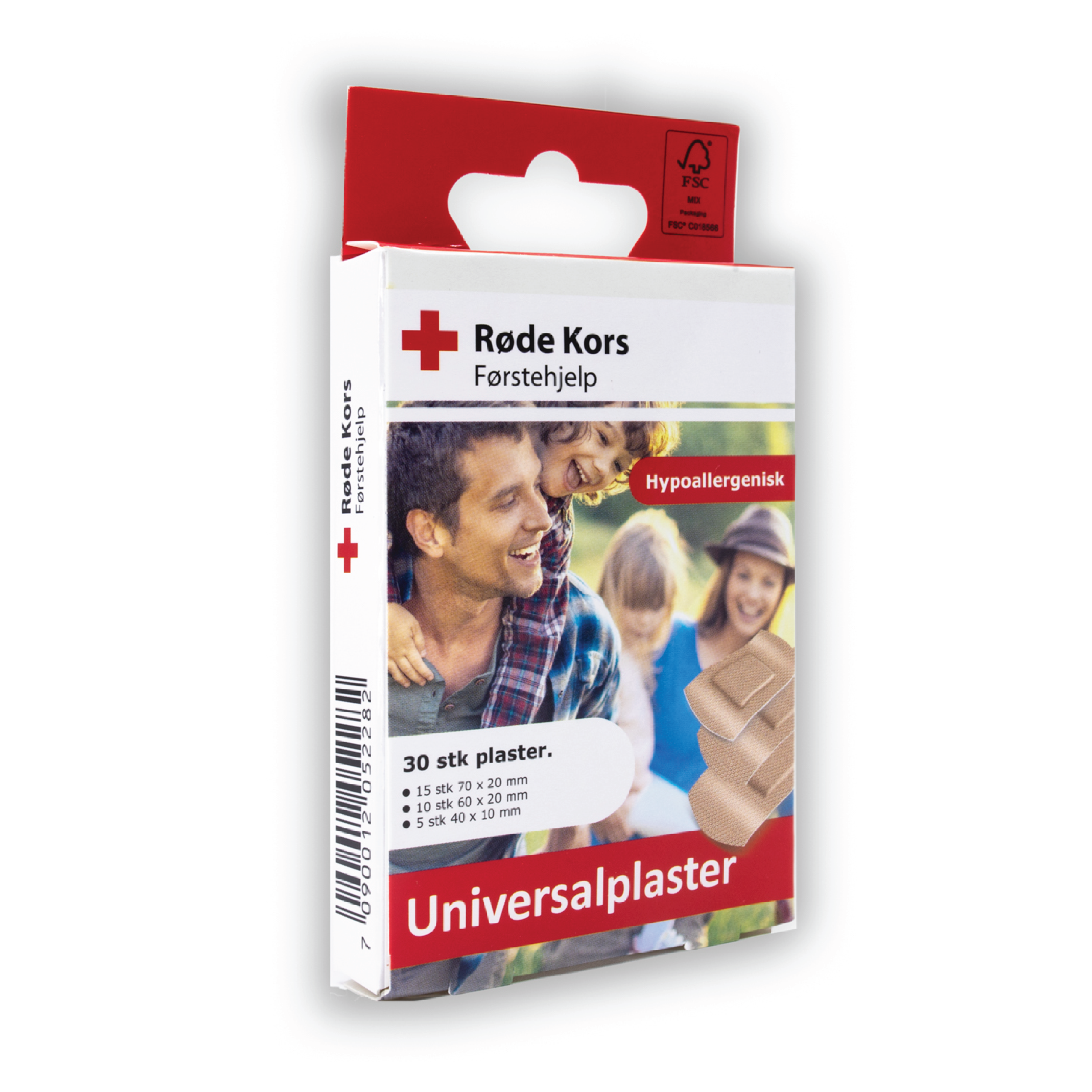 Røde Kors Førstehjelp Universalplaster, 30 stk.