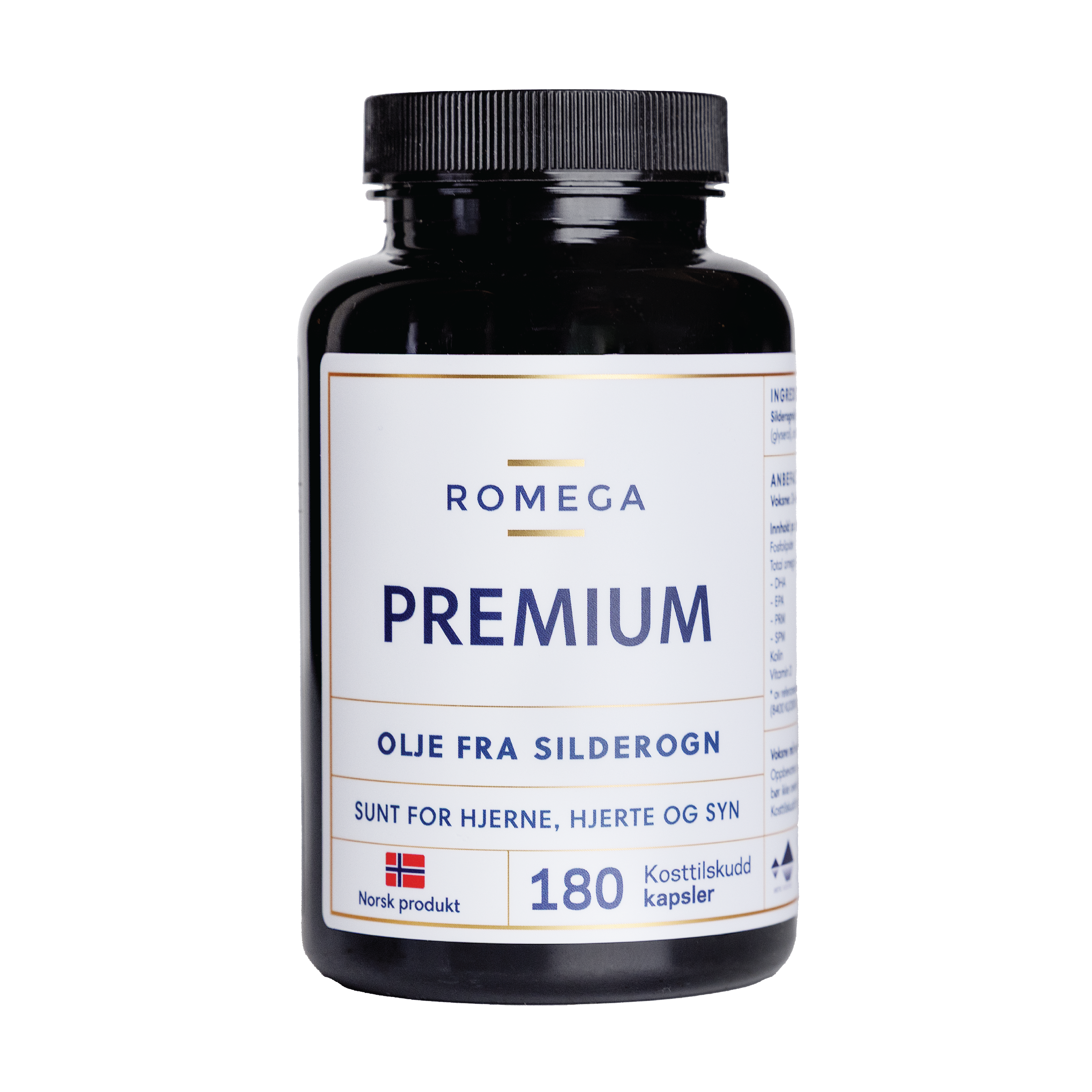 Romega Olje fra silderogn kapsler, 180 stk.