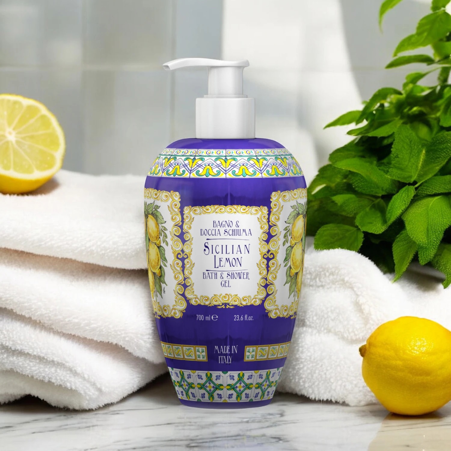 Rudy Profumi Bath & Shower Gel Sicilian Lemon, 700 ml