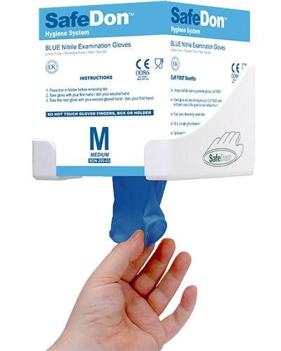 Safedon Safedon Nitrilhansker u/pudder, Medium, 250stk.