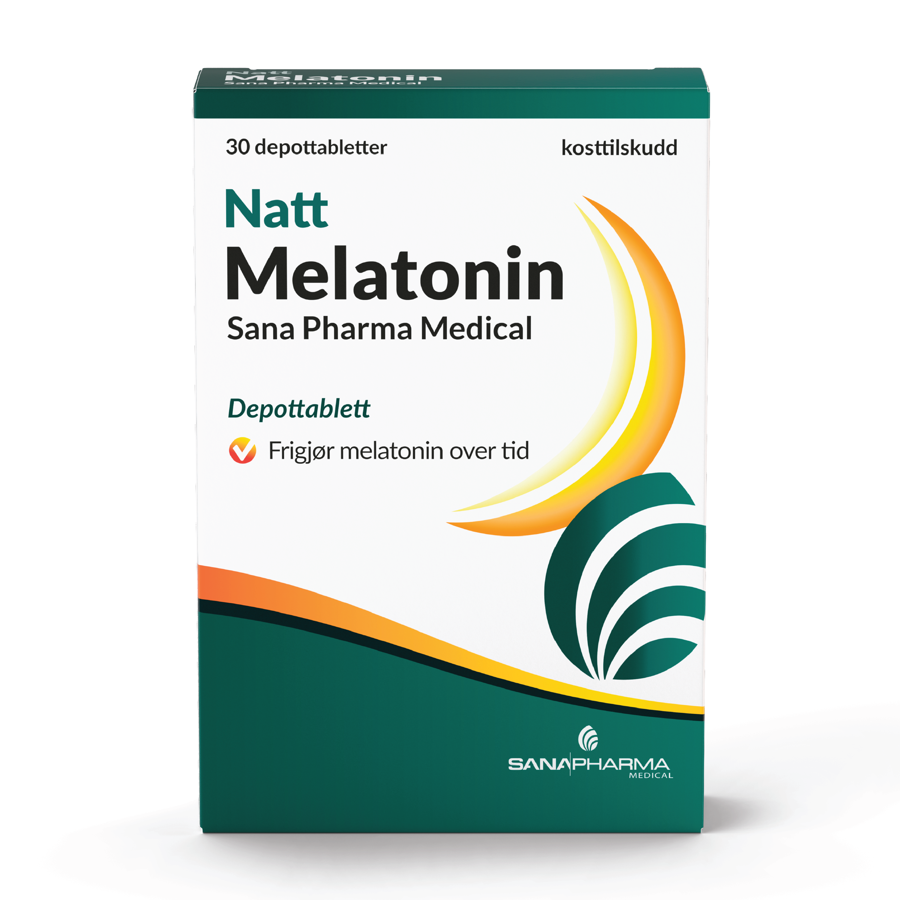 Sana Pharma Medical Melatonin Natt Depottablett 1 mg, 30 stk.