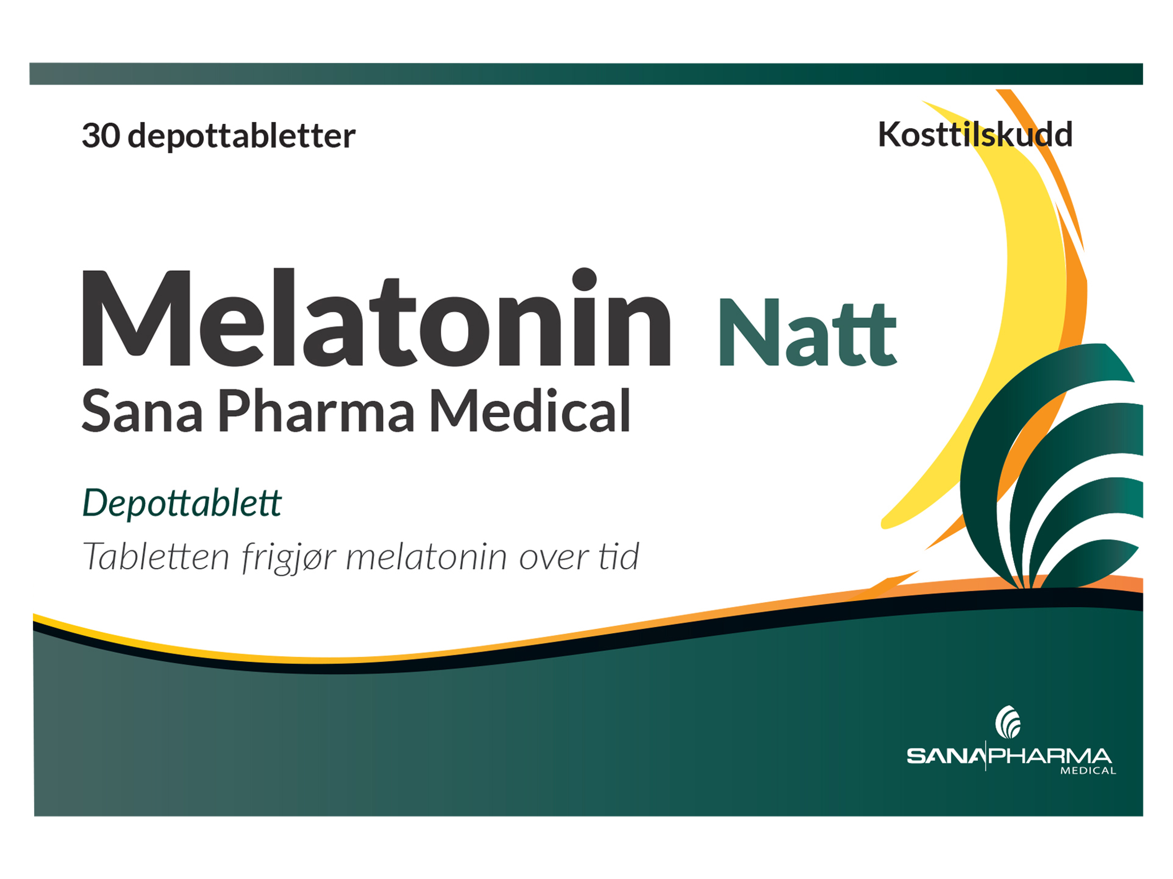 Sana Pharma Melatonin Natt Depottablett 1 mg, 30 tabletter