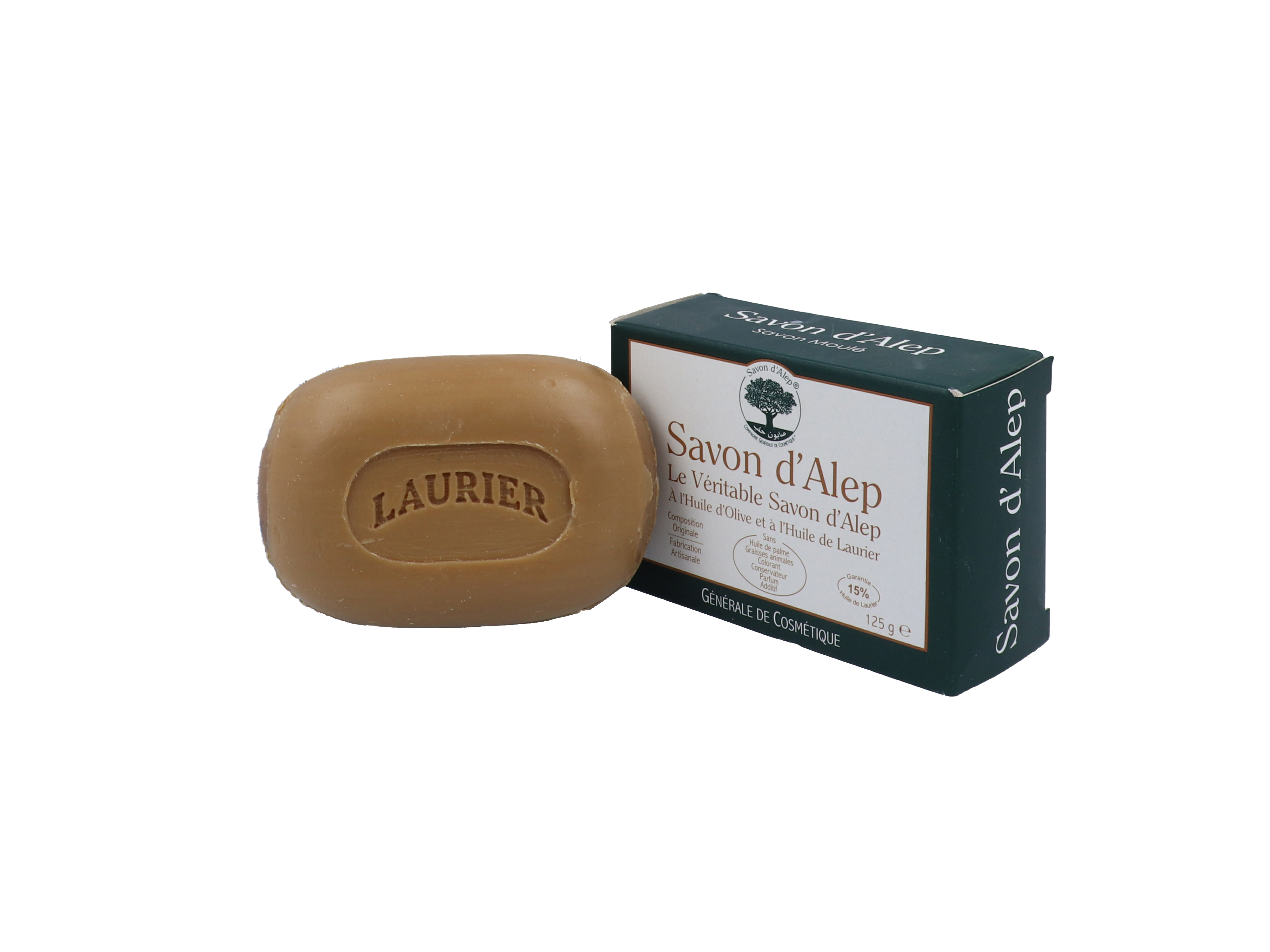 Savon d`alep Håndstøpt alepposåpe, Håndstøpt såpe fra Aleppo, 100 gram