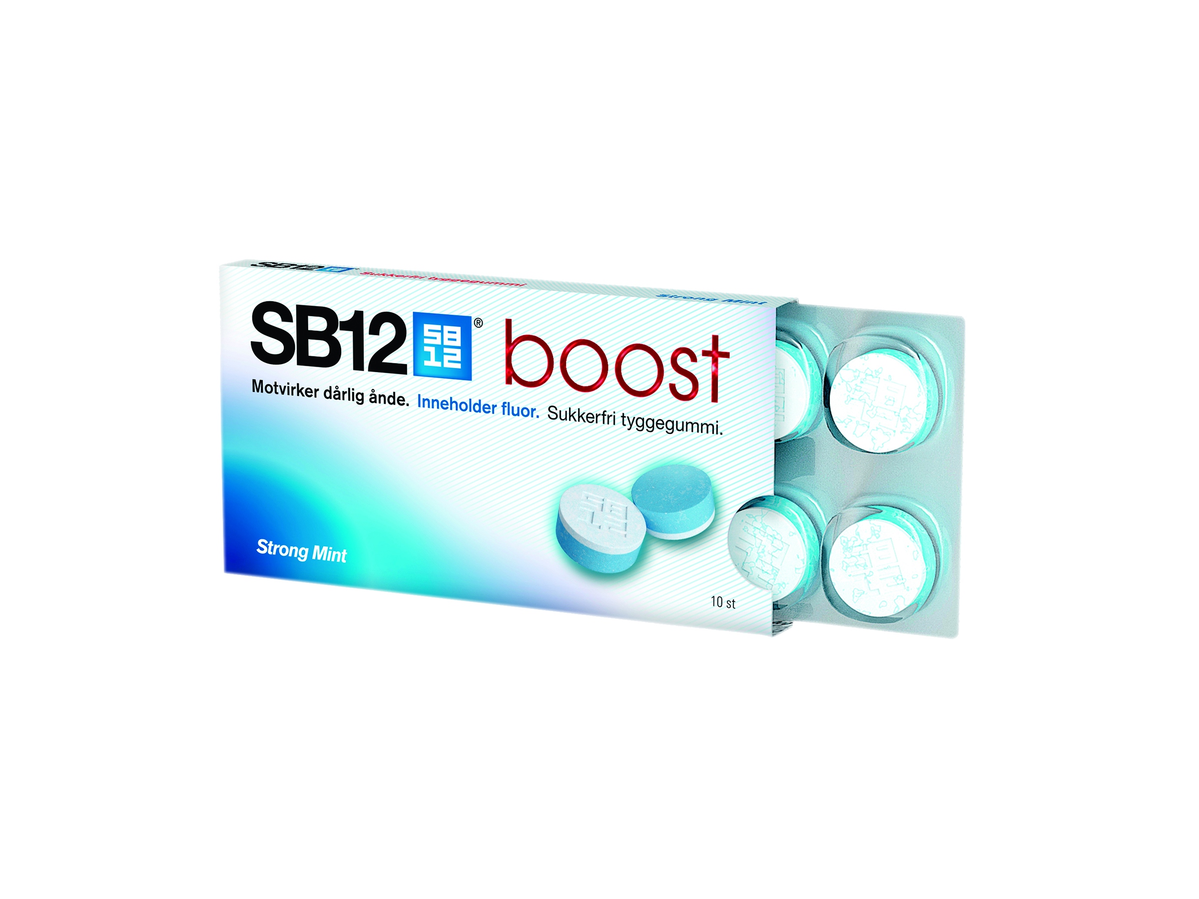 SB12 SB12 Boost Tyggegummi Strong Mint, 10 stk