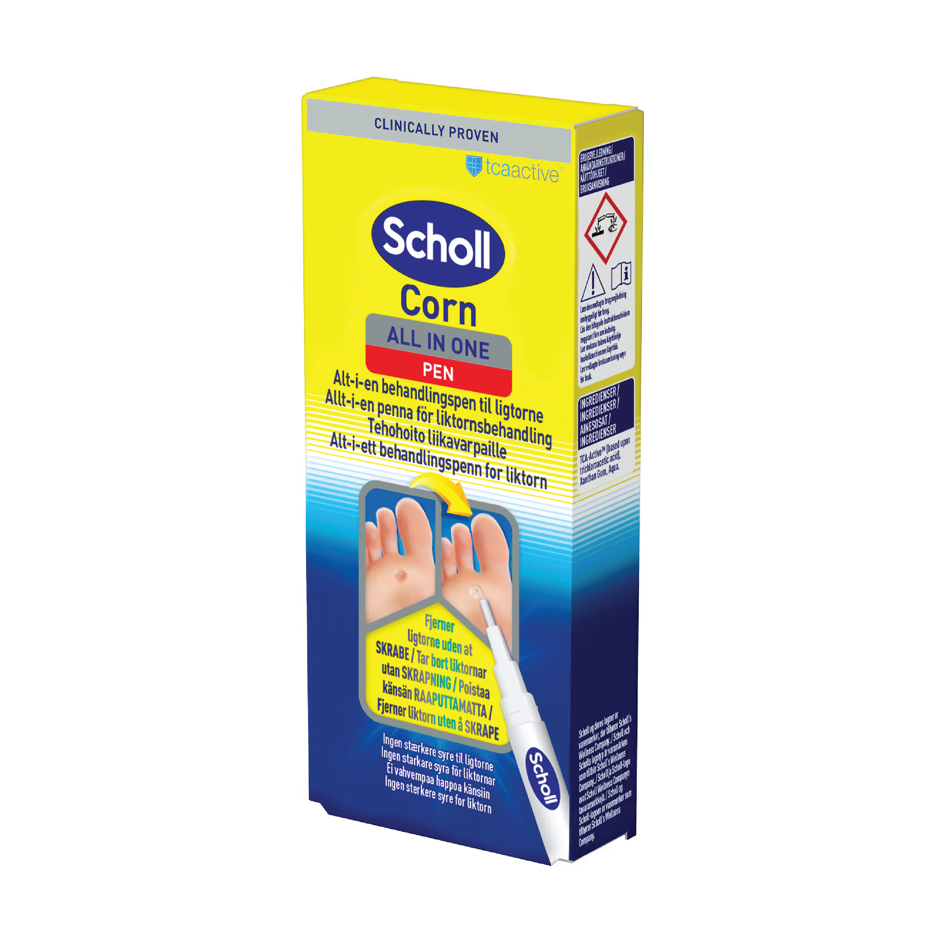 Scholl Alt-i-ett behandlingspenn for liktorn, 4 g