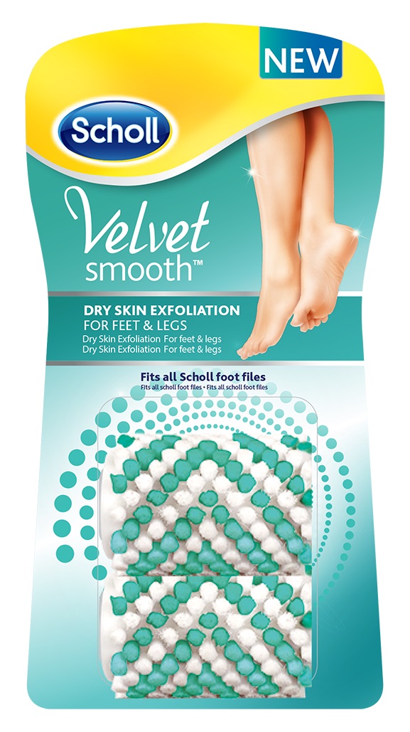 Scholl Velvet Dry Skin Exfoliating fil, Refill 2 stk.