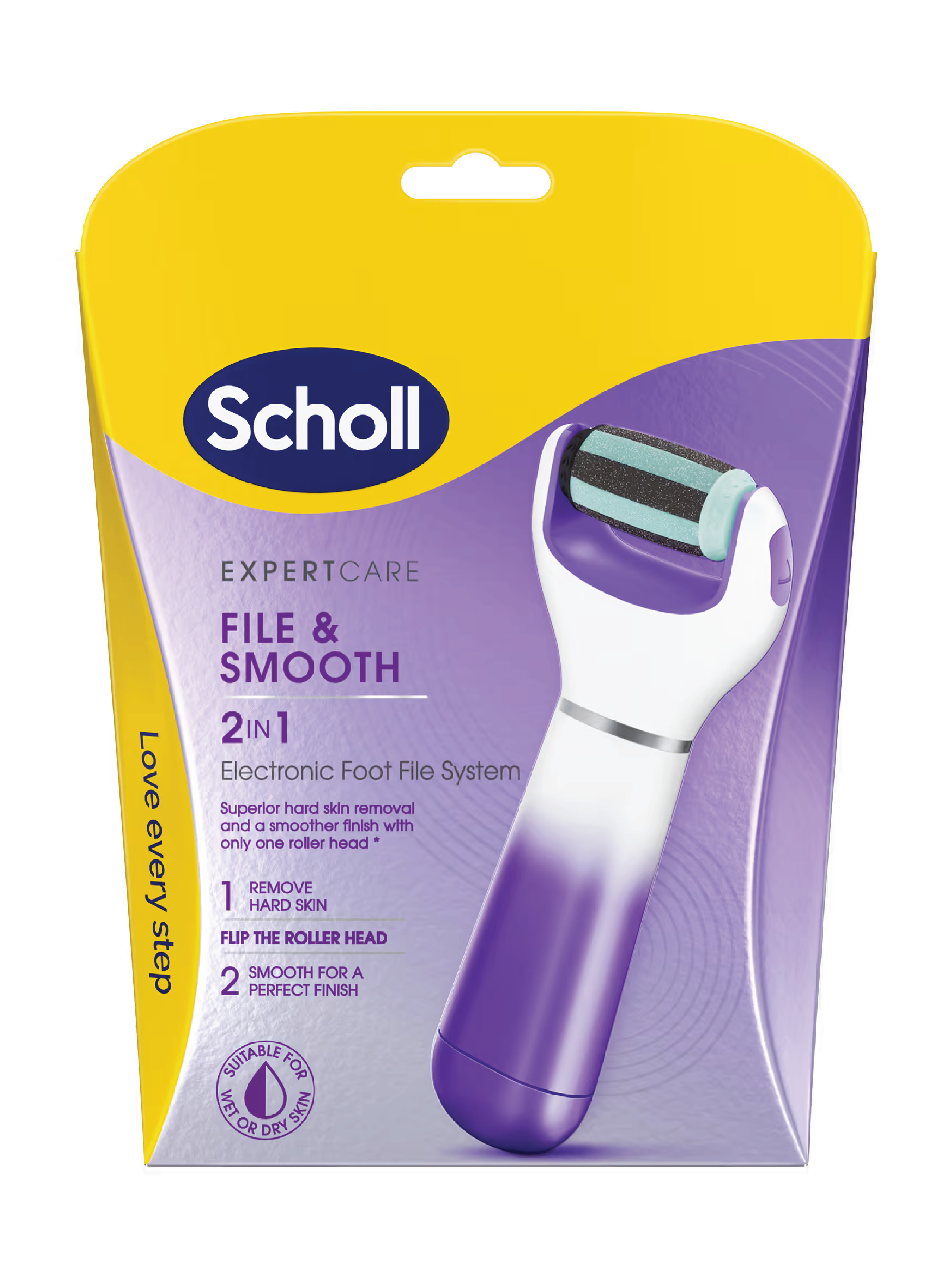 Scholl File & Smooth 2-i-1 Elektronisk Fotfil, 1 stk.