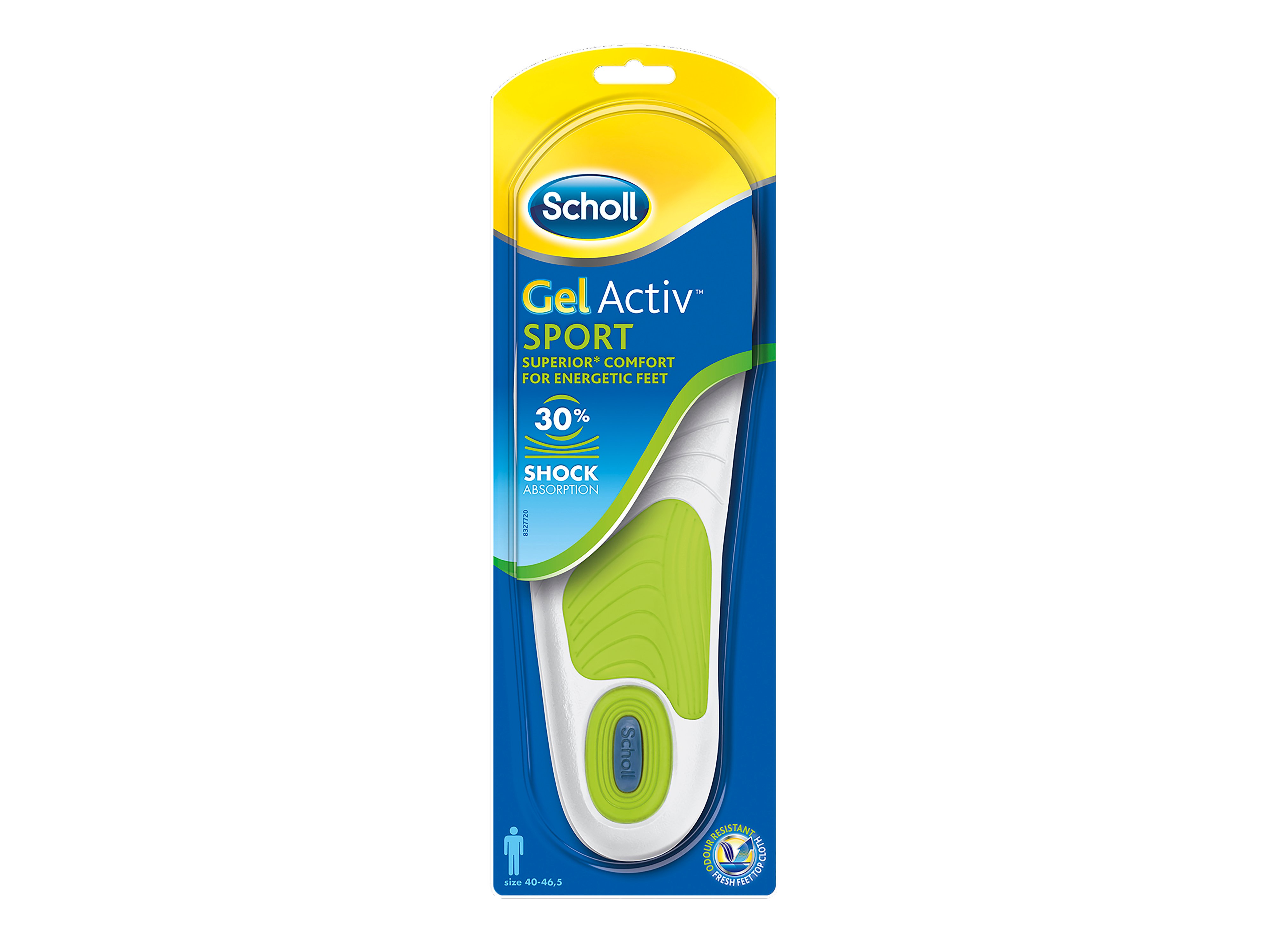 Scholl Gel Activ Sport Såle Mann, Str. 40-46,5, 1 par