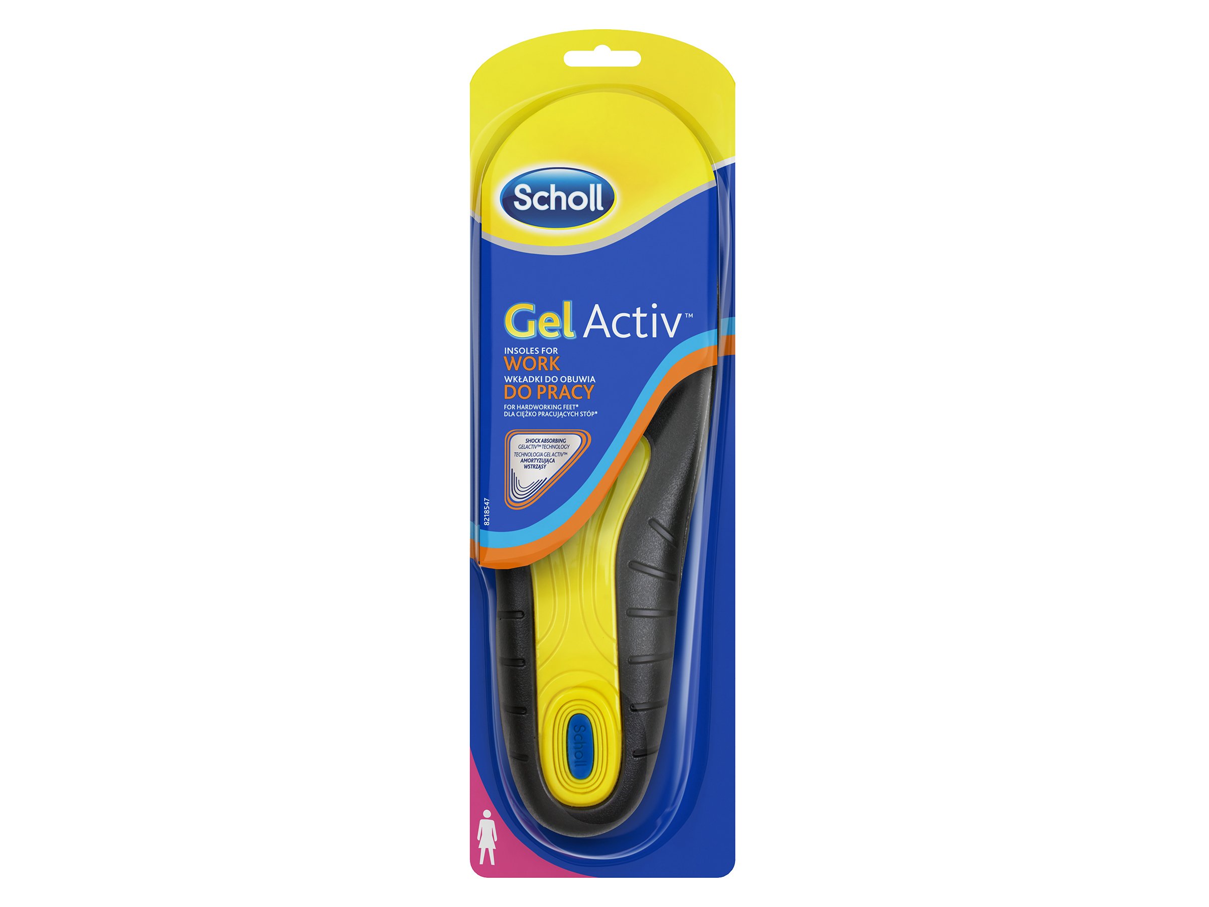 Scholl Gel Activ Work Såle Kvinne, Str. 35,5-40,5, 1 par