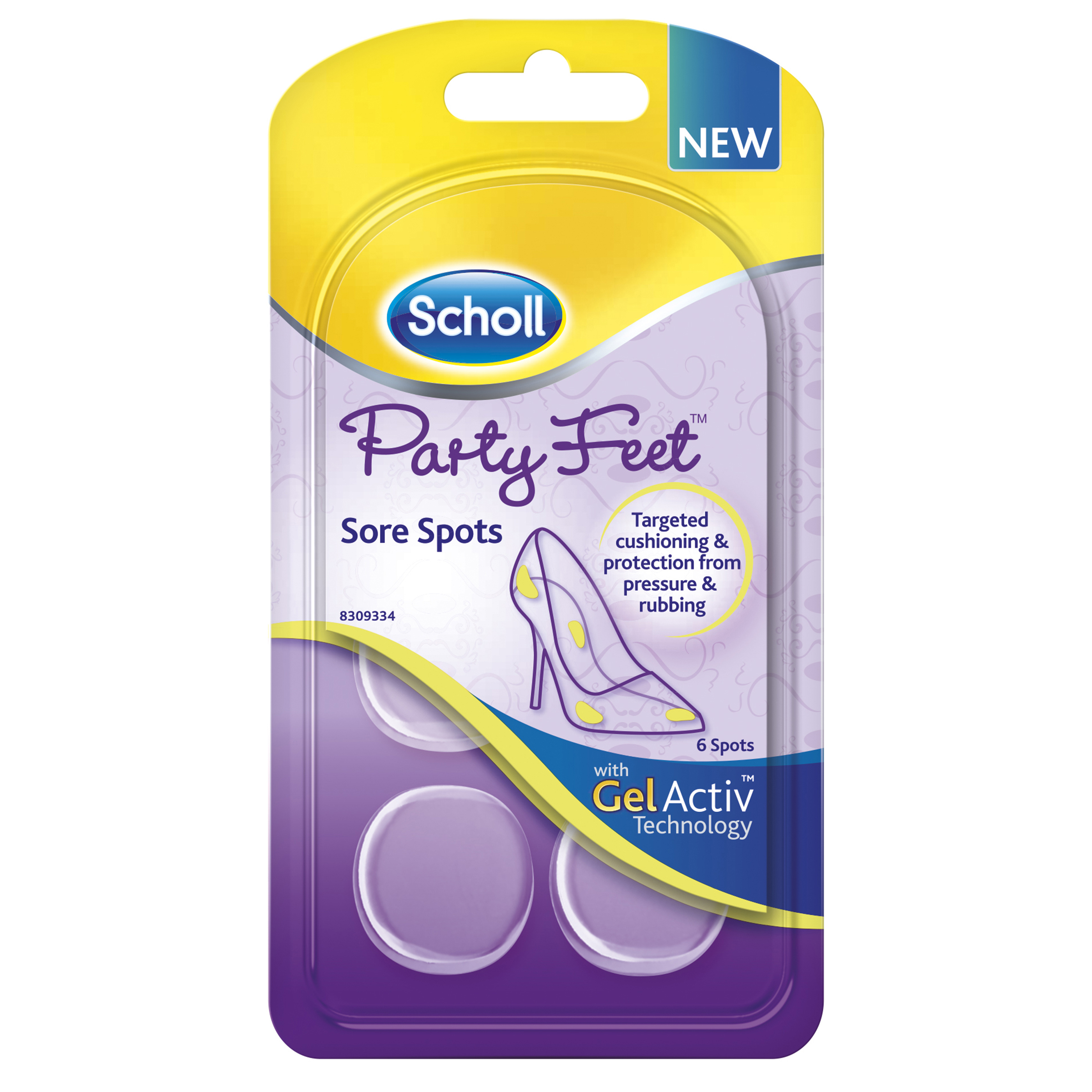 Scholl Party Feet Sore Spots, 6 stk.