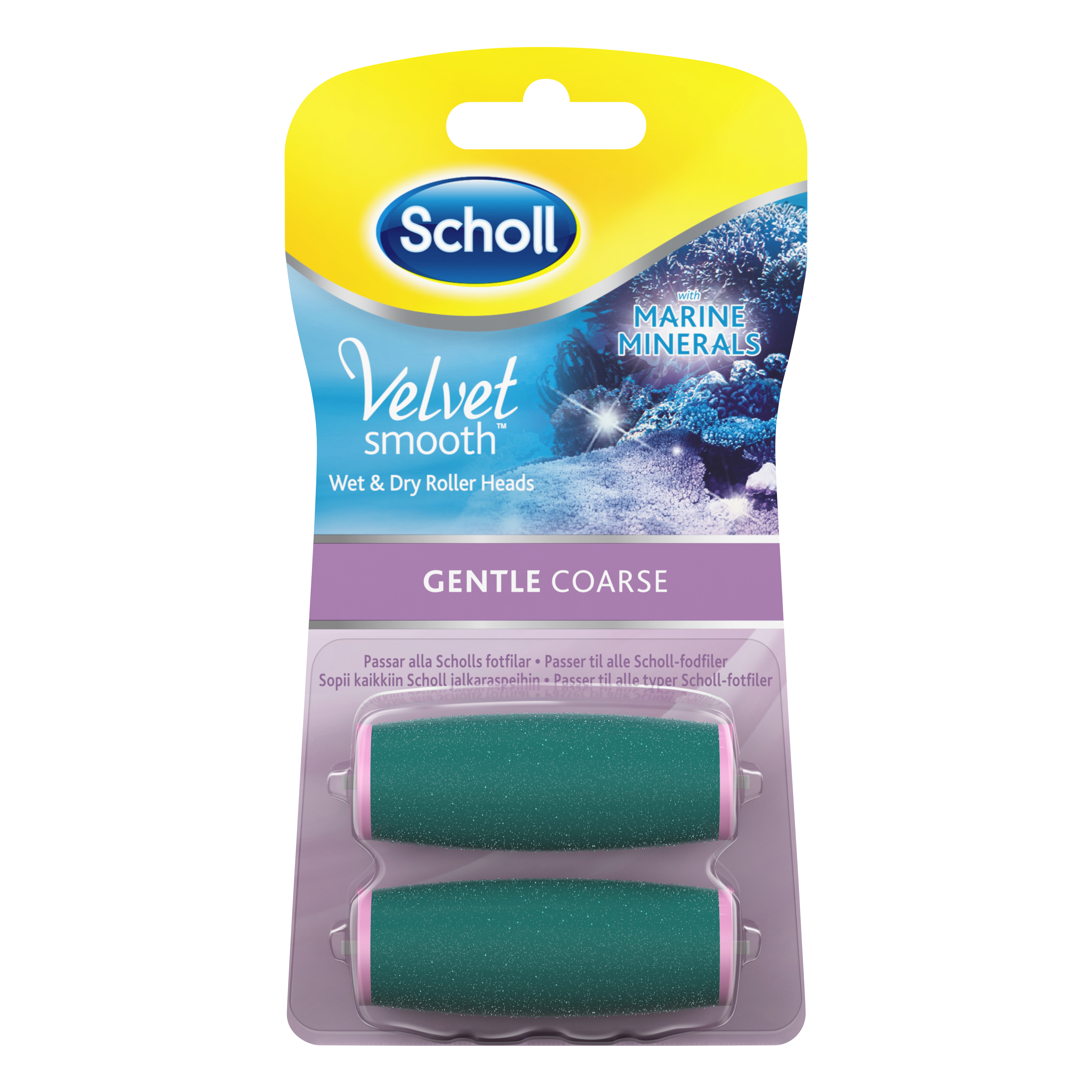 Scholl Velvet Gentle Coarse Refill, 2 stk.