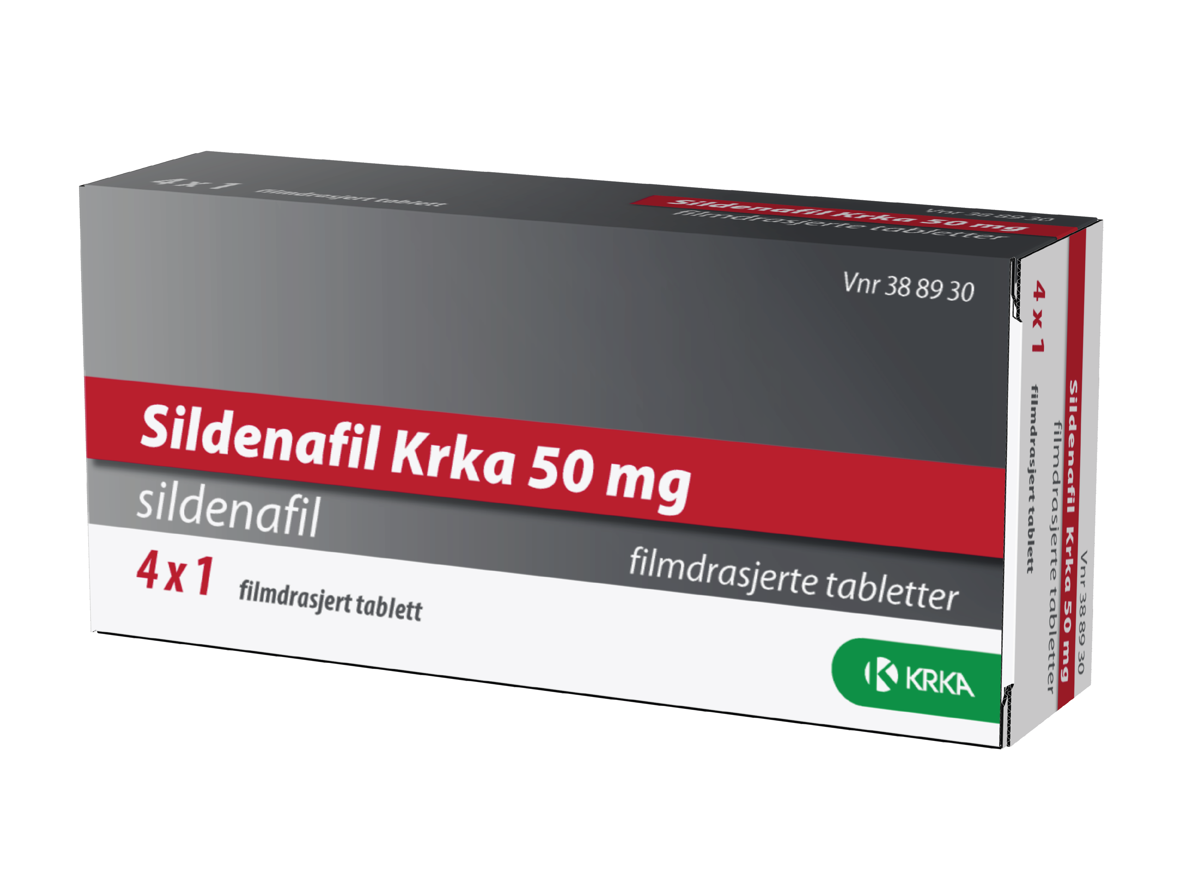 Sildenafil Krka 50 mg tabletter, 4 stk.