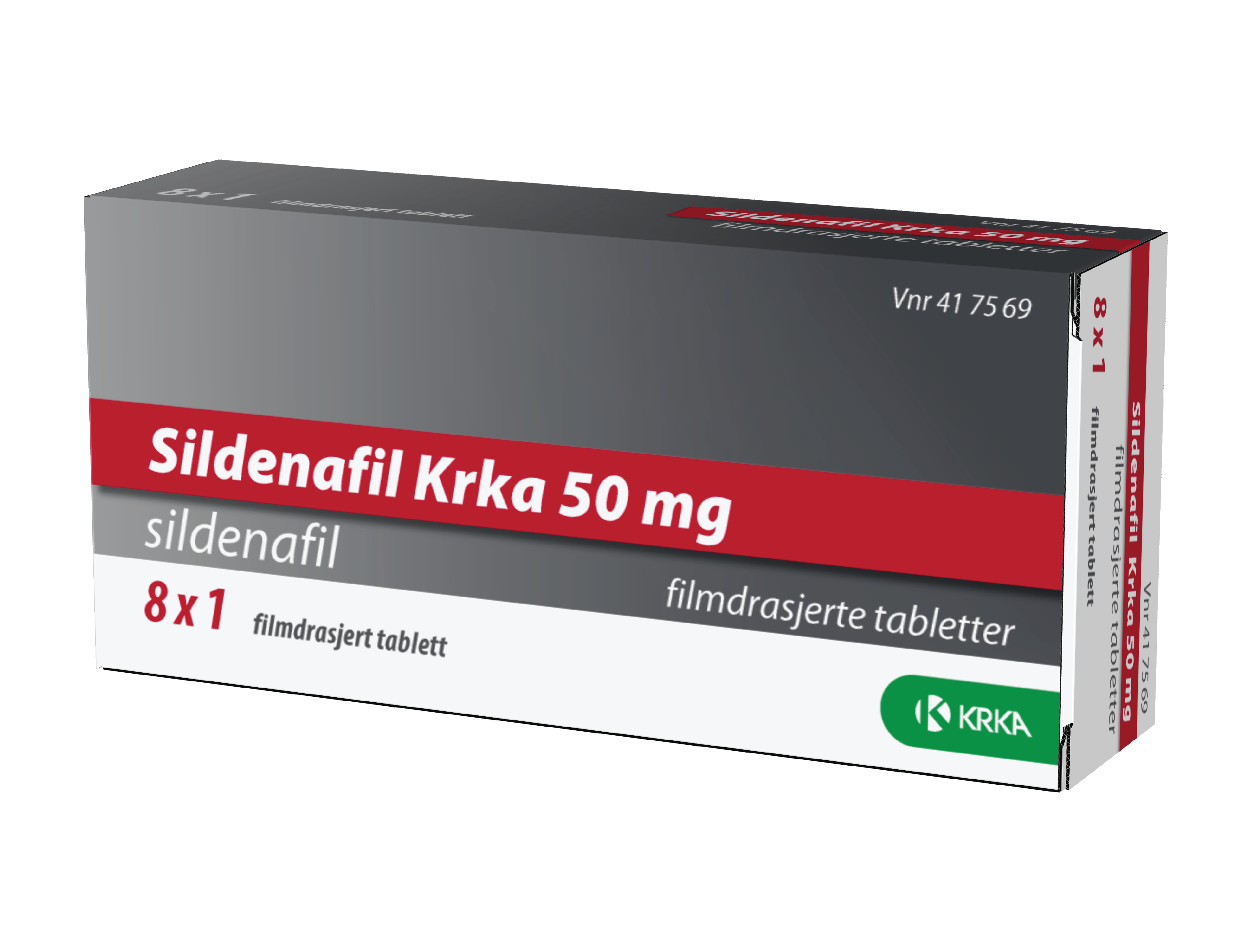 Sildenafil Krka 50 mg tabletter, 8 stk.