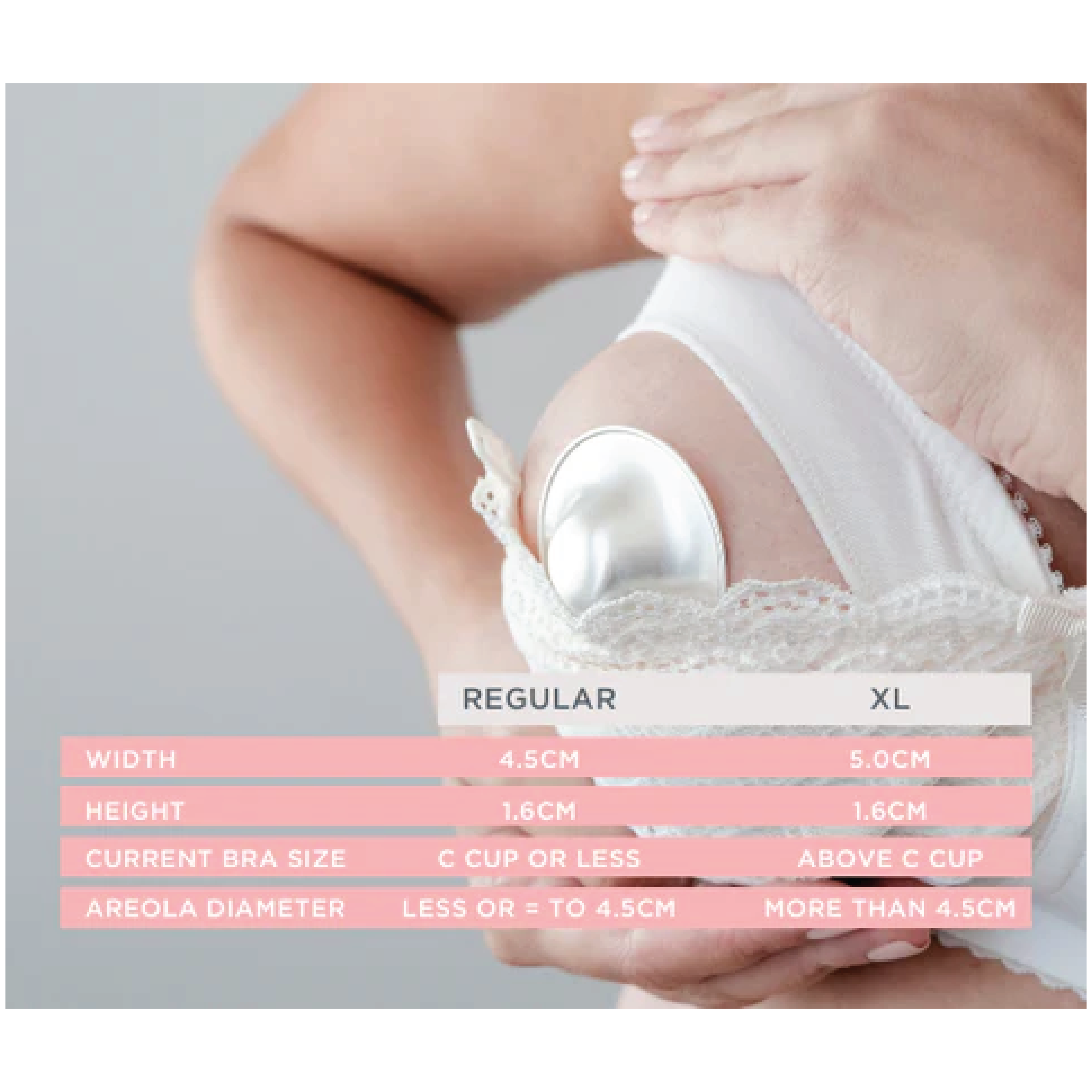 Silverette Kit med brystknoppbeskyttere og silikonring, Regular, 1 sett