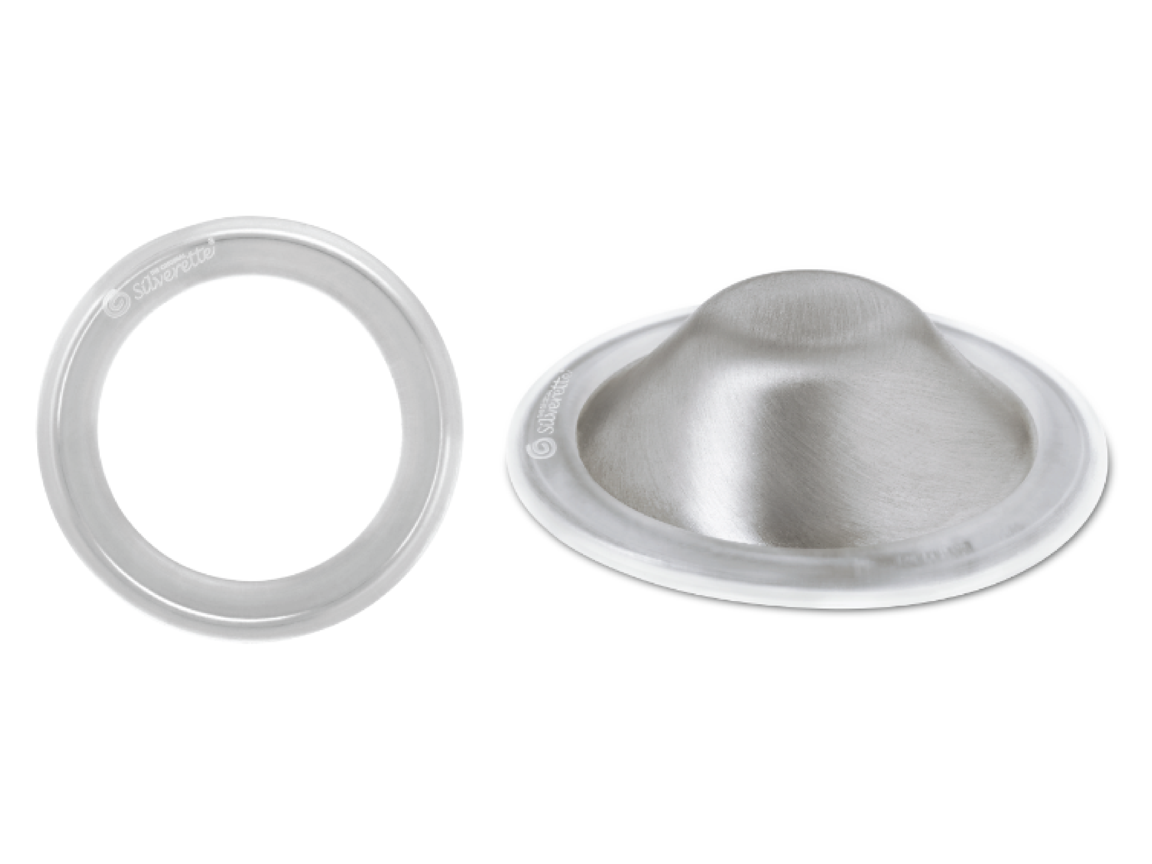 Silverette Kit med brystknoppbeskyttere og silikonring, Small, 1 sett