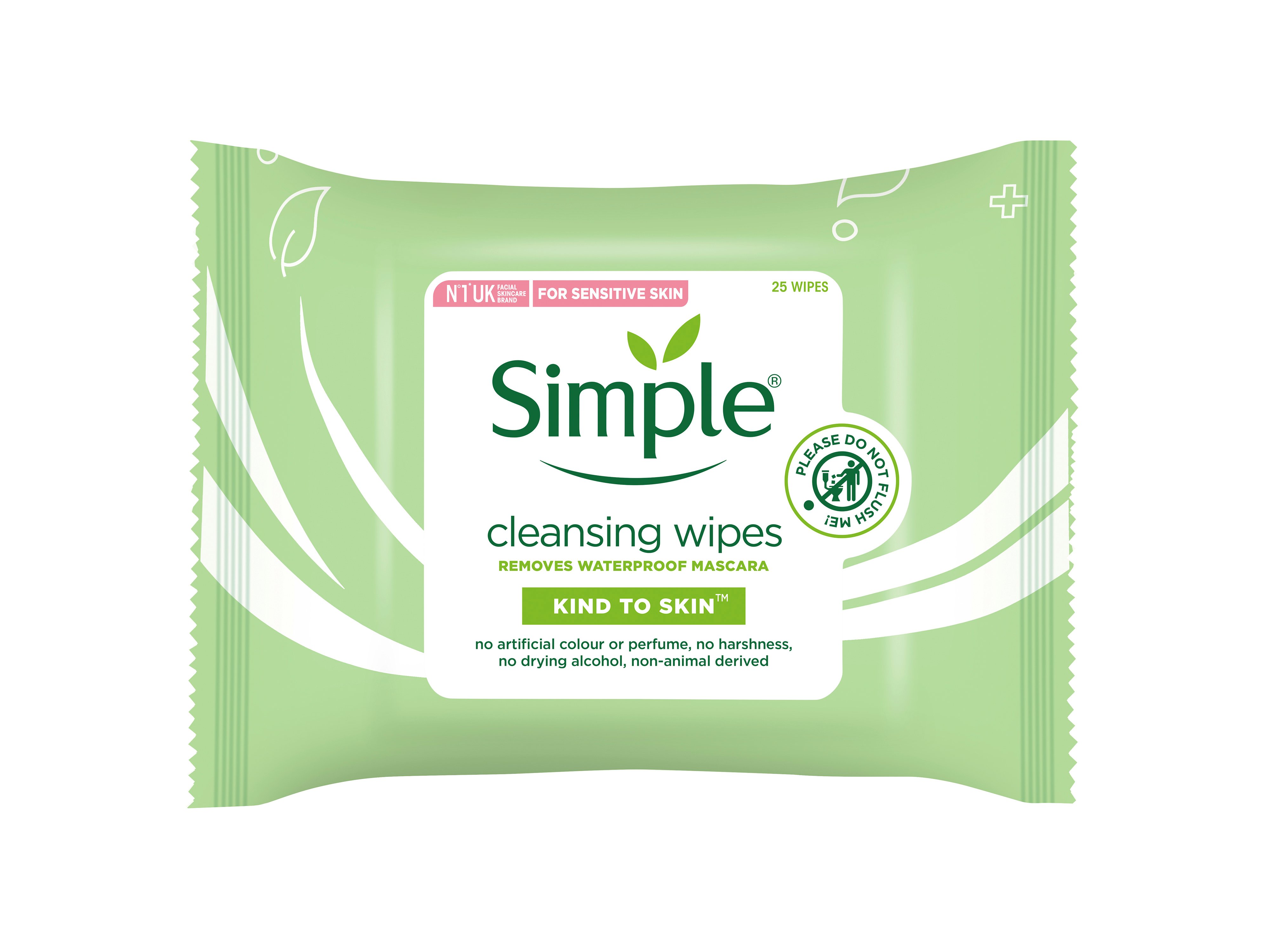 Simple Cleansing  Wipes, 25 stk.