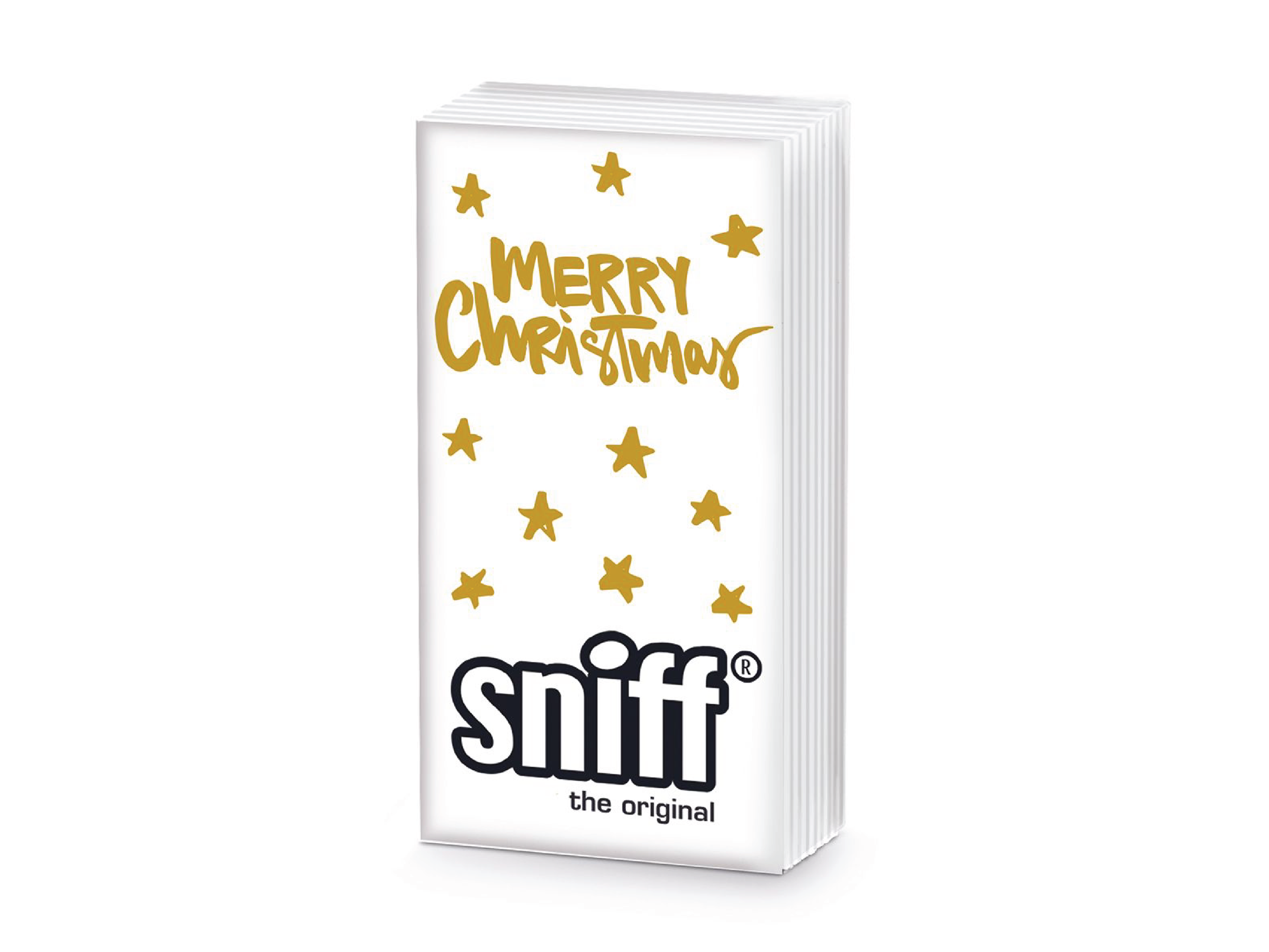 Sniff Lommetørkle Merry Christmas, 10 stk