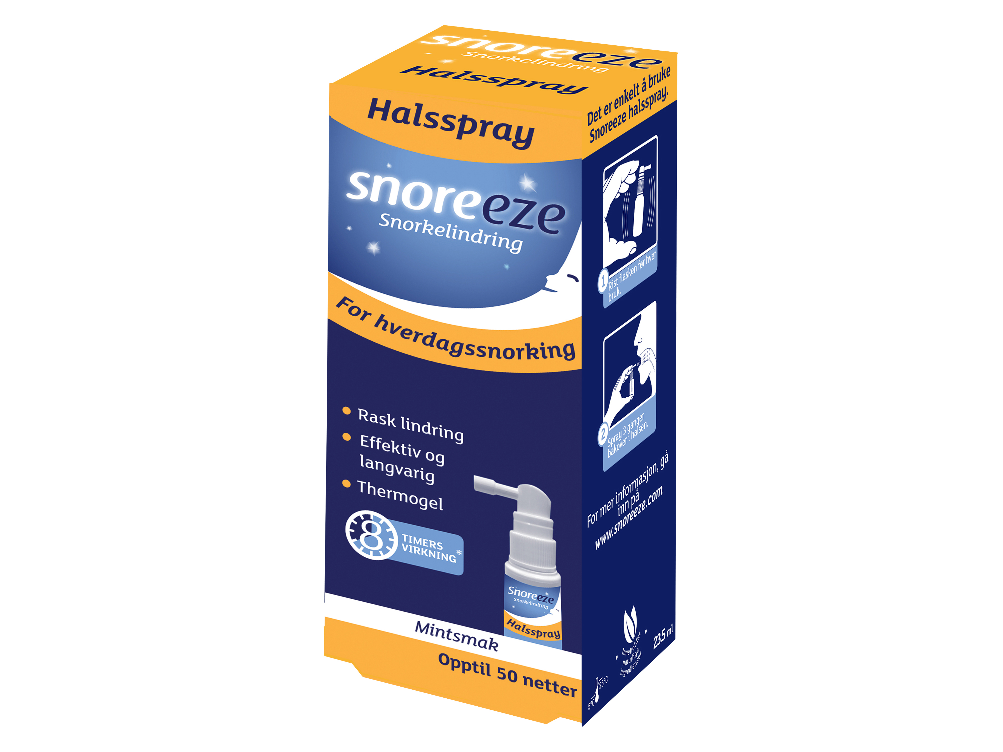 Snoreeze Snorkelindrende halsspray, 23,5 ml