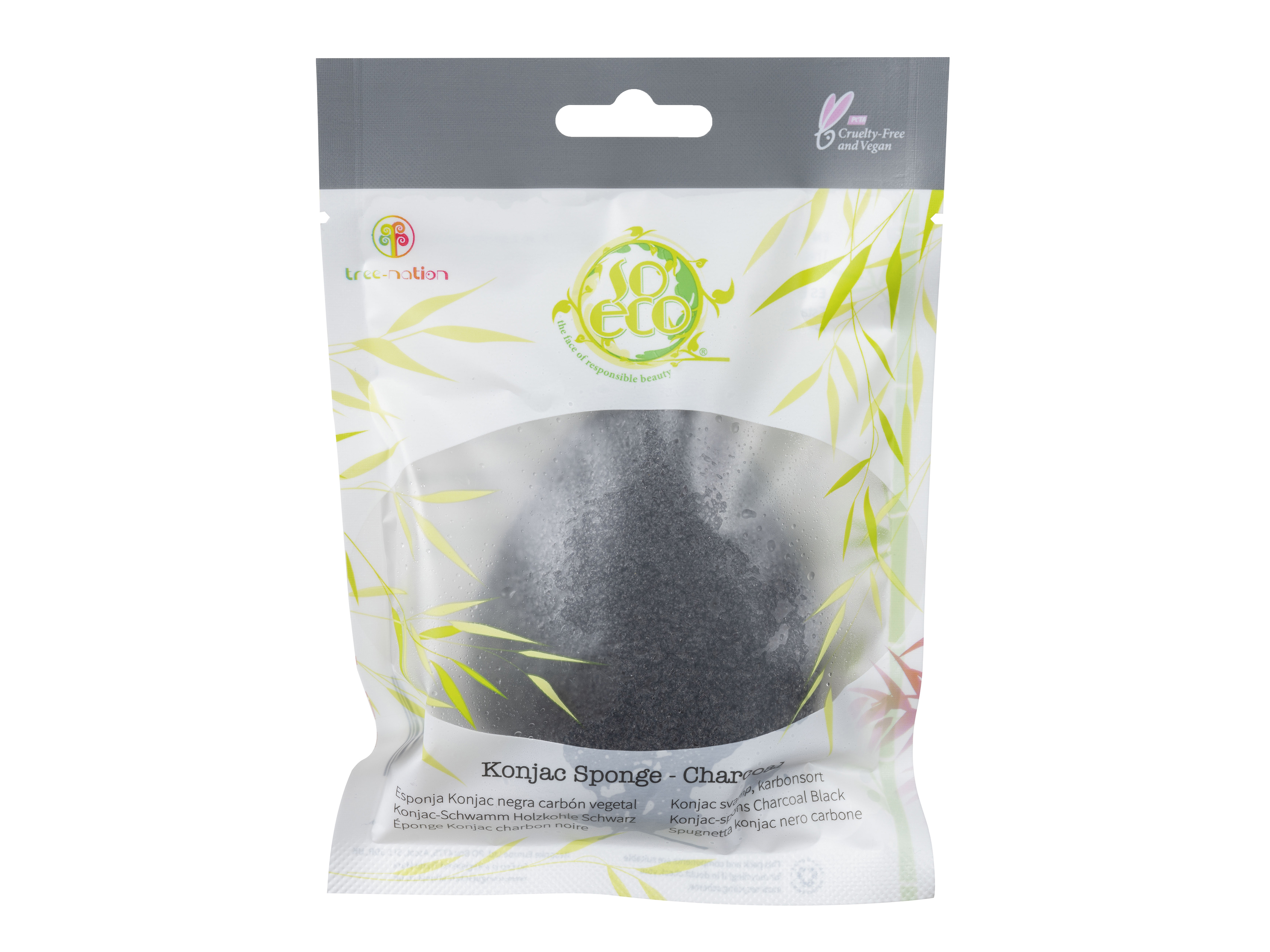 So Eco Konjac Sponge Charcoal, 1 stk.