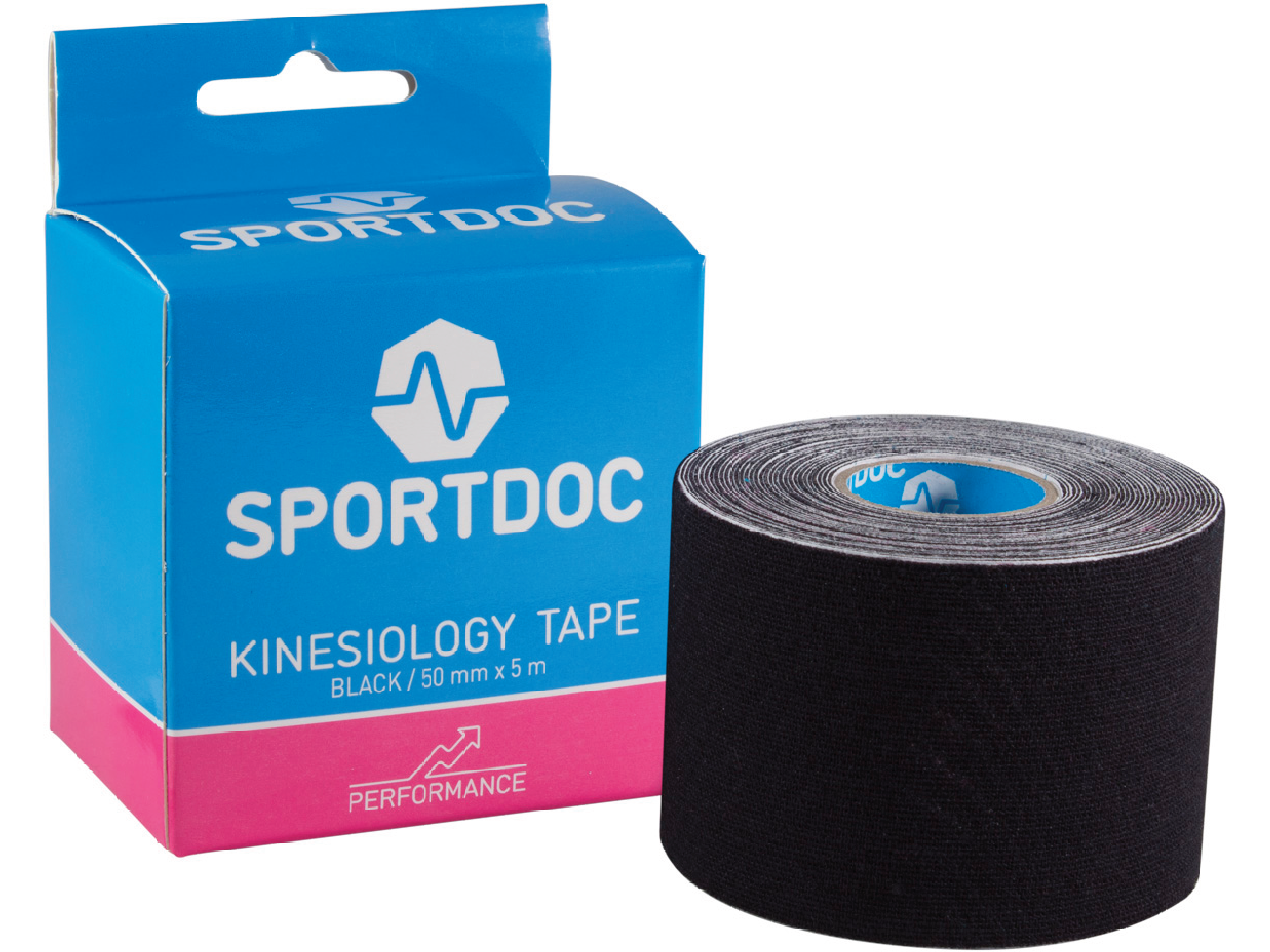 Sportdoc Kinesiology Tape, Svart,  50 mm x 5 m, 1 stk.