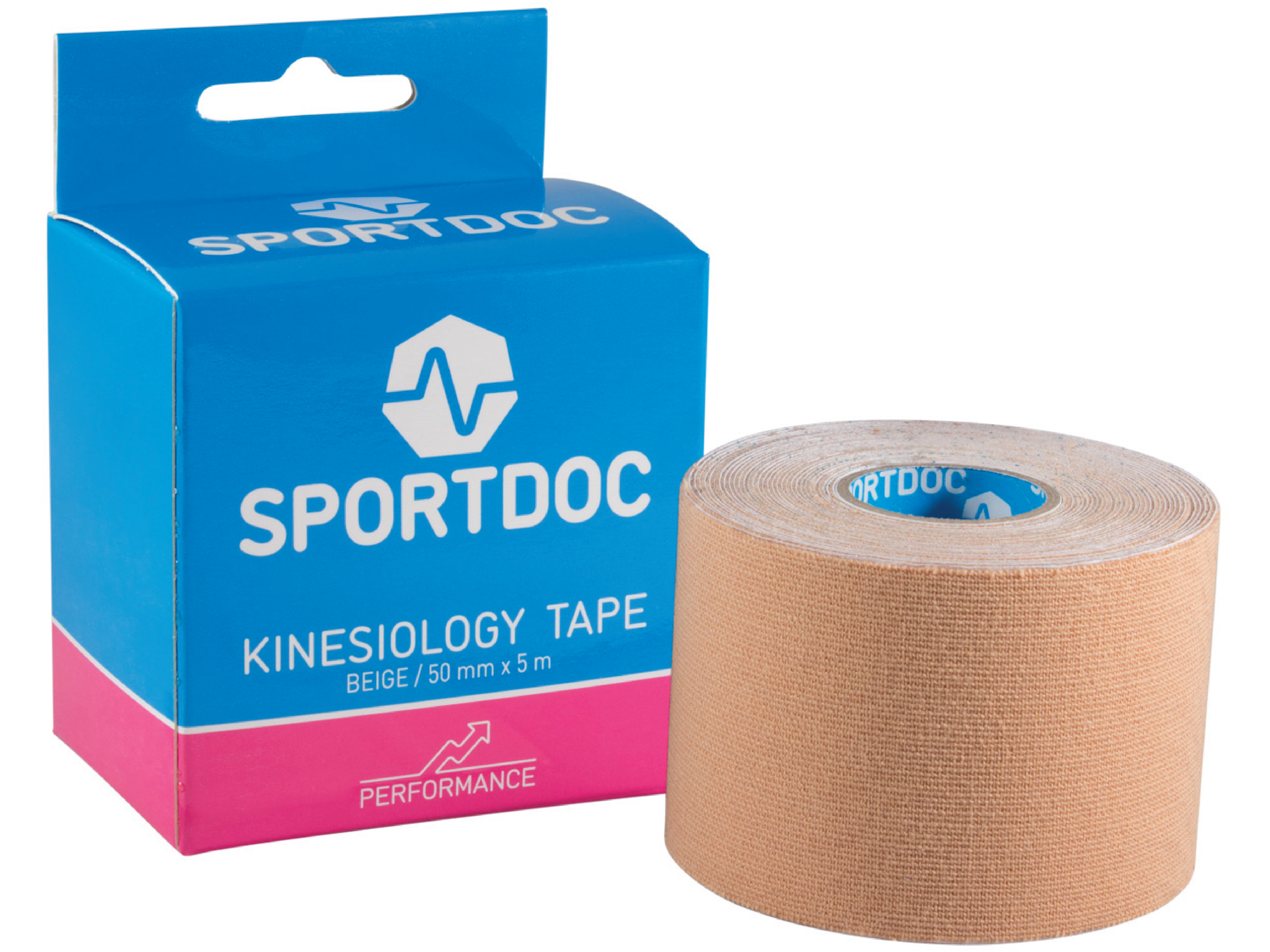 Sportdoc Kinesiology Tape, Beige, 50 mm x 5 m, 1 stk.