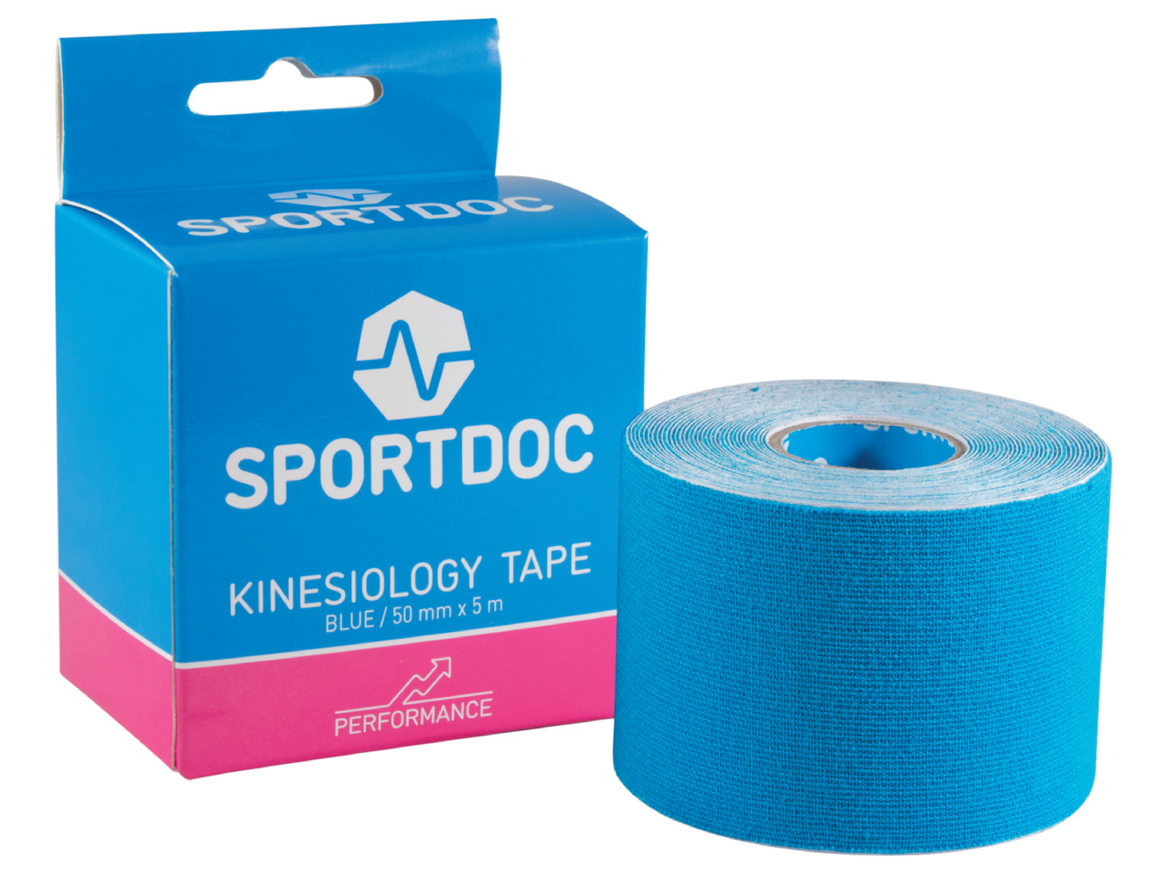 Sportdoc Kinesiology Tape, Blå, 50 mm x 5 m, 1 stk.