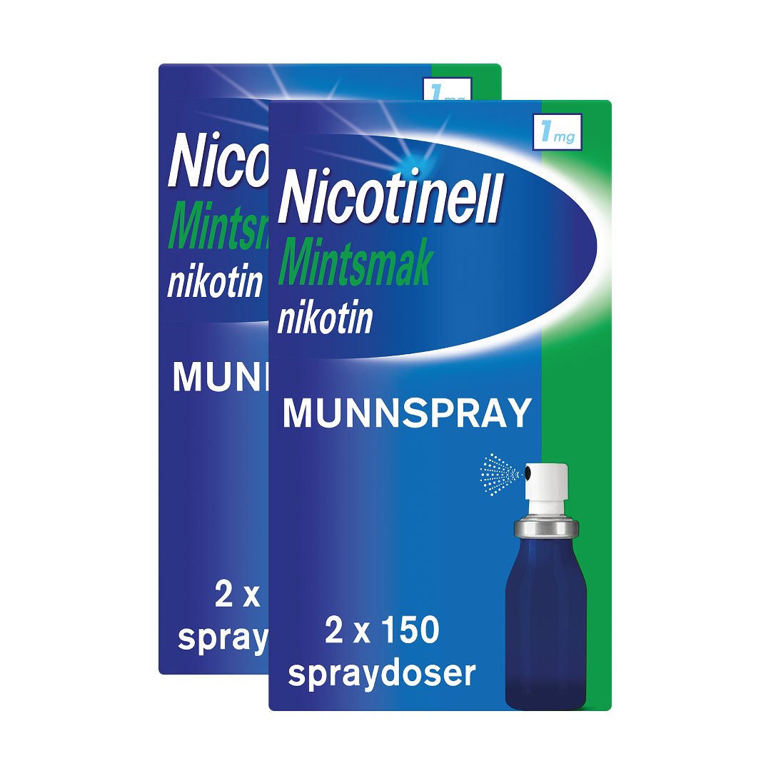 Startpakke røykelsutt - 1 mg munnspray, mint