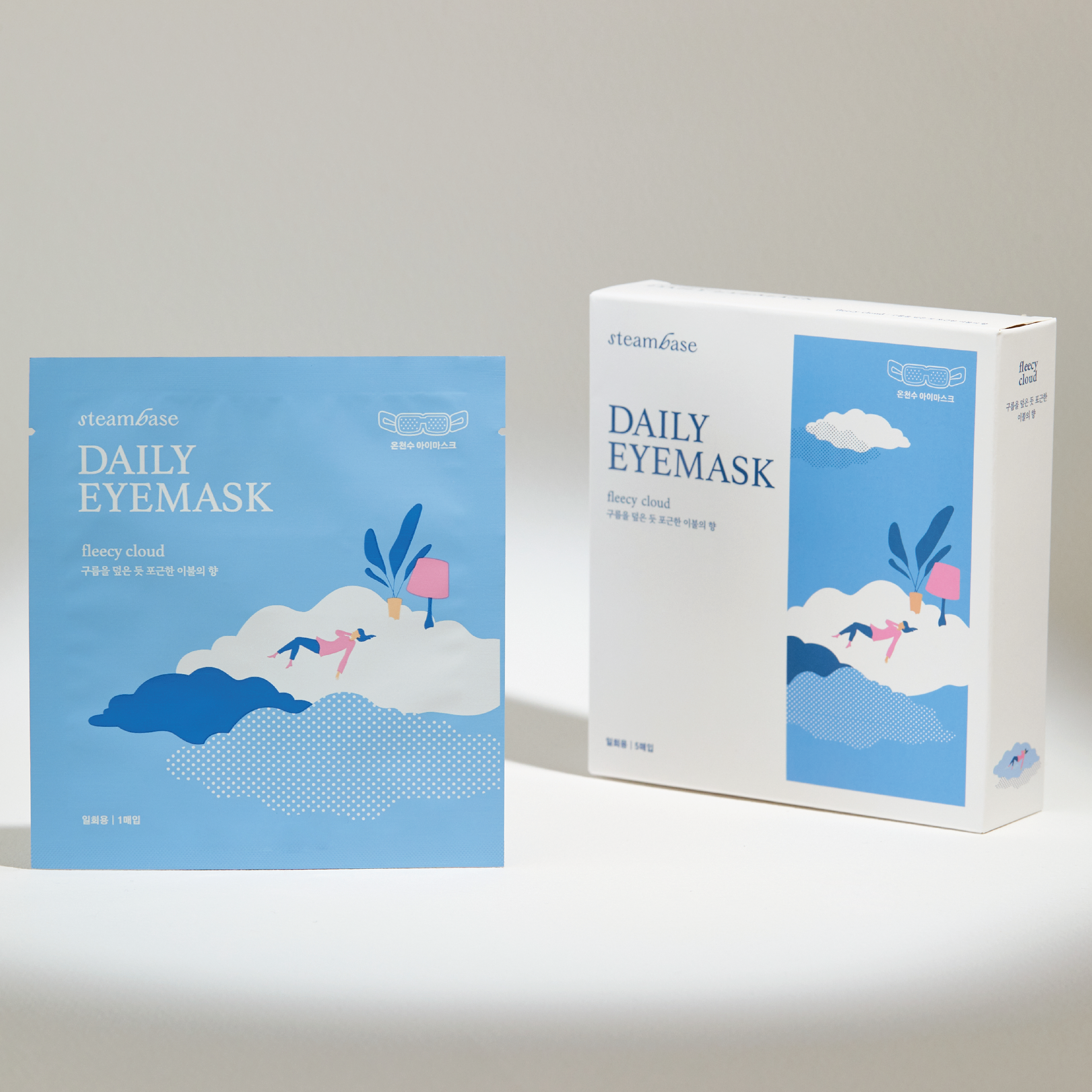 Steambase Daily Eyemask, Fleecy Cloud, 5 stk.