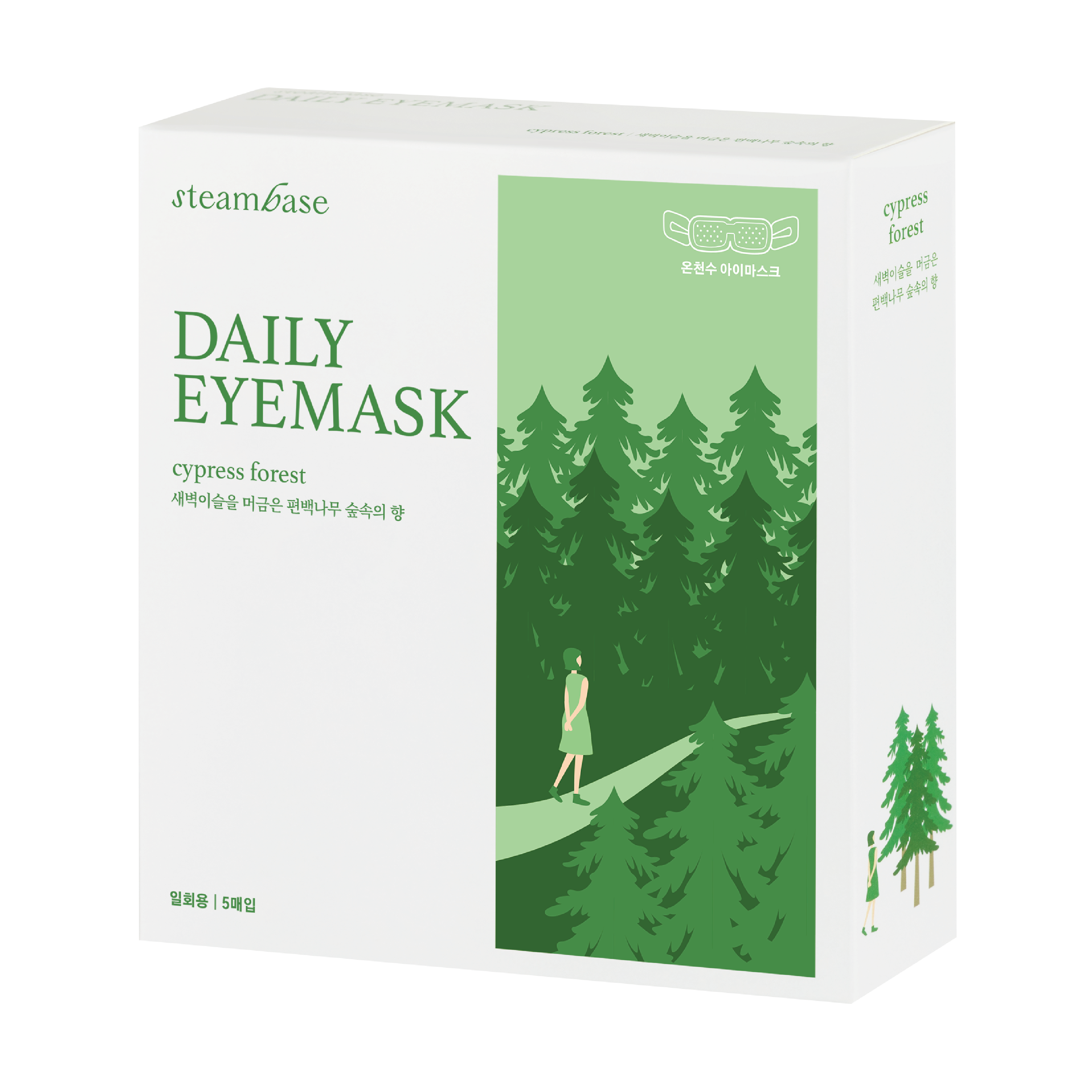 Steambase Daily Eyemask, Cypress Forest, 5 stk.