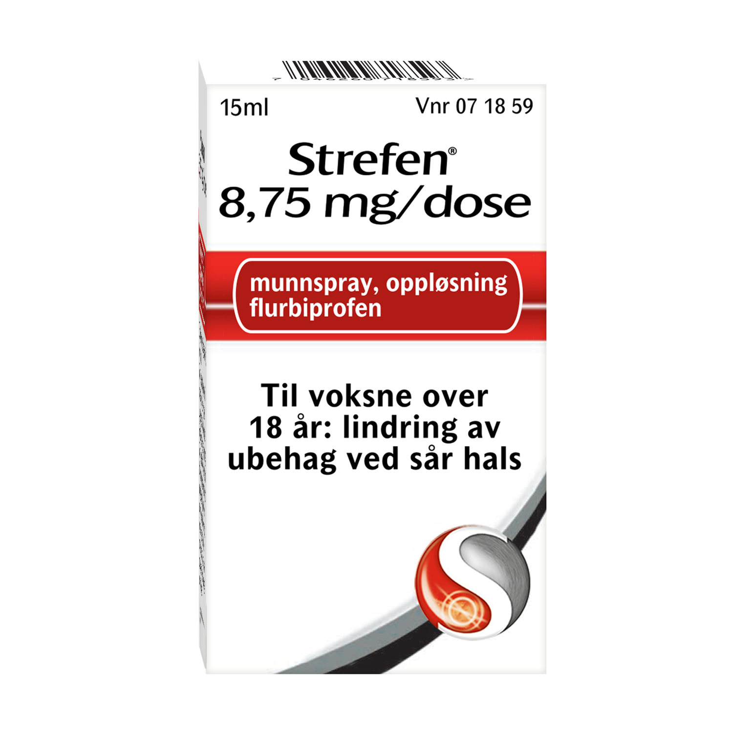 Strefen Munnspray 8,75mg/dose Peppermynte og Kirsebær, 15 ml.