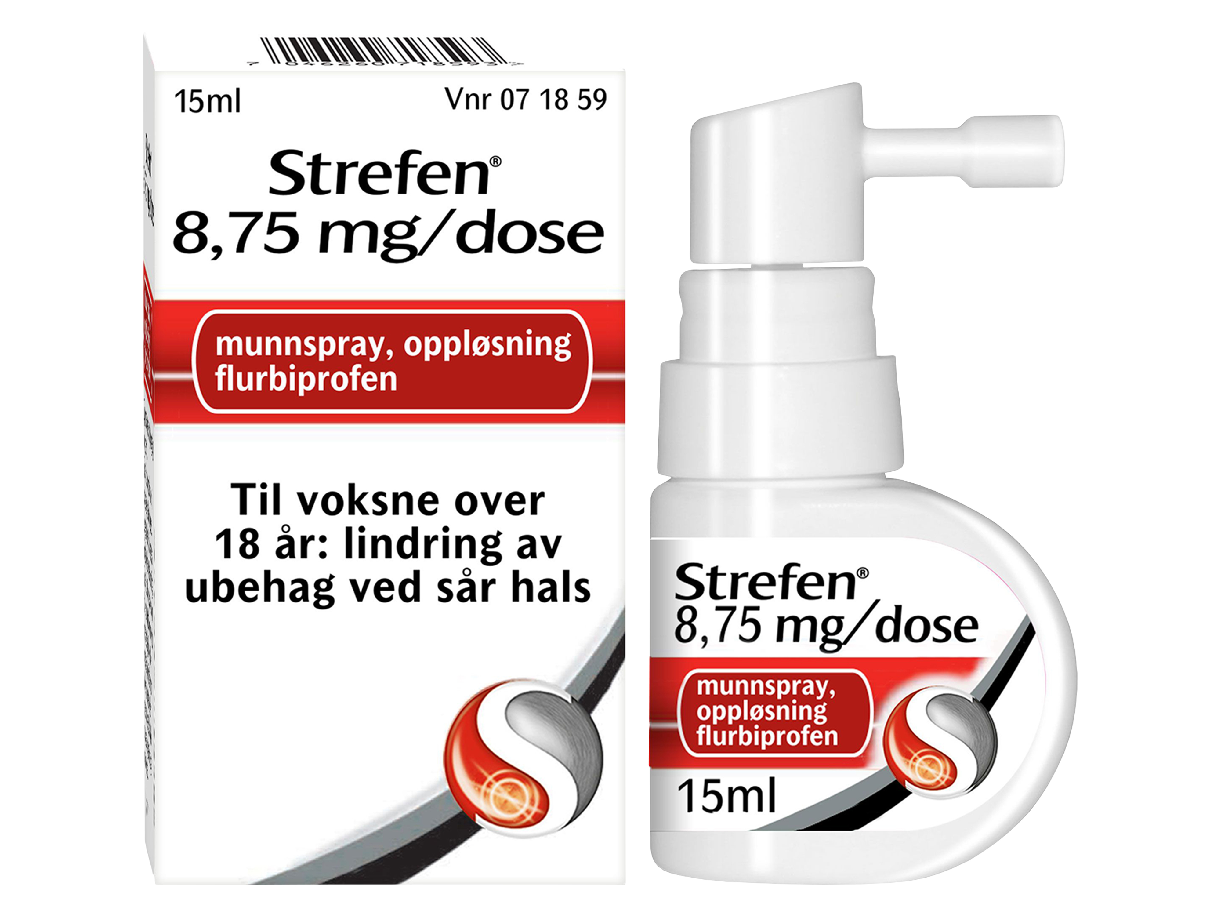 Strefen Munnspray 8,75mg/dose Peppermynte og Kirsebær, 15 ml